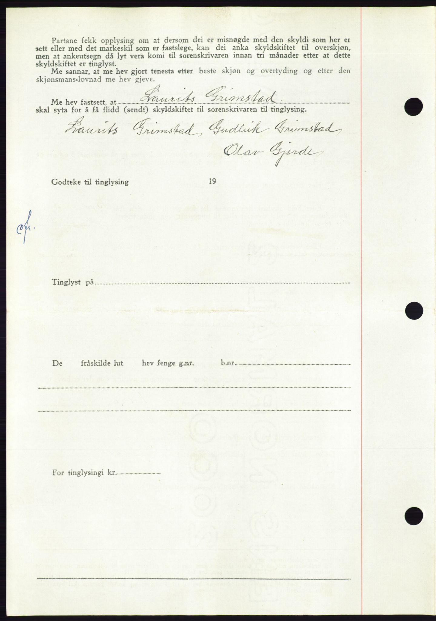 Søre Sunnmøre sorenskriveri, AV/SAT-A-4122/1/2/2C/L0084: Pantebok nr. 10A, 1949-1949, Dagboknr: 847/1949