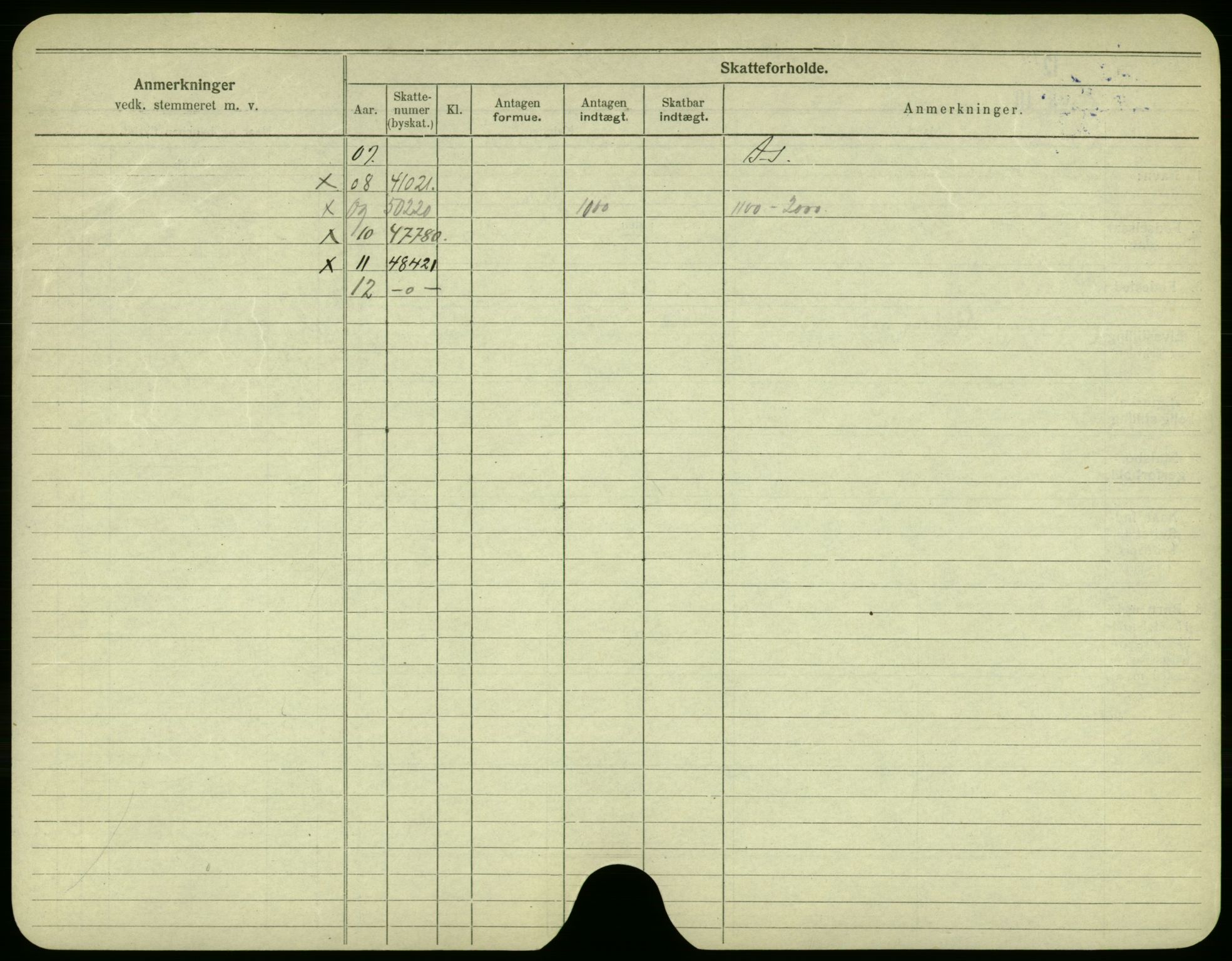 Oslo folkeregister, Registerkort, SAO/A-11715/F/Fa/Fac/L0002: Menn, 1906-1914, s. 851b