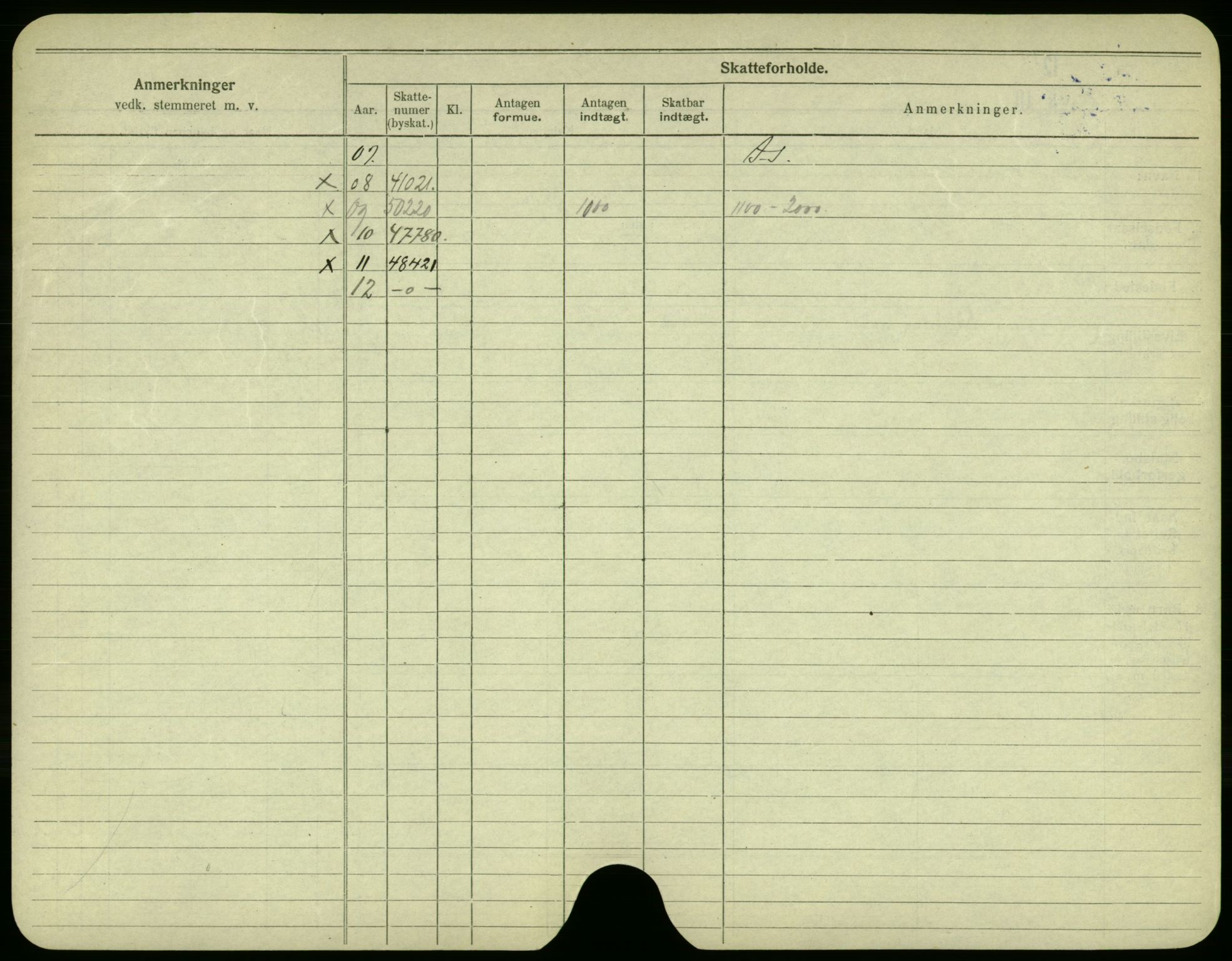 Oslo folkeregister, Registerkort, AV/SAO-A-11715/F/Fa/Fac/L0002: Menn, 1906-1914, s. 851b