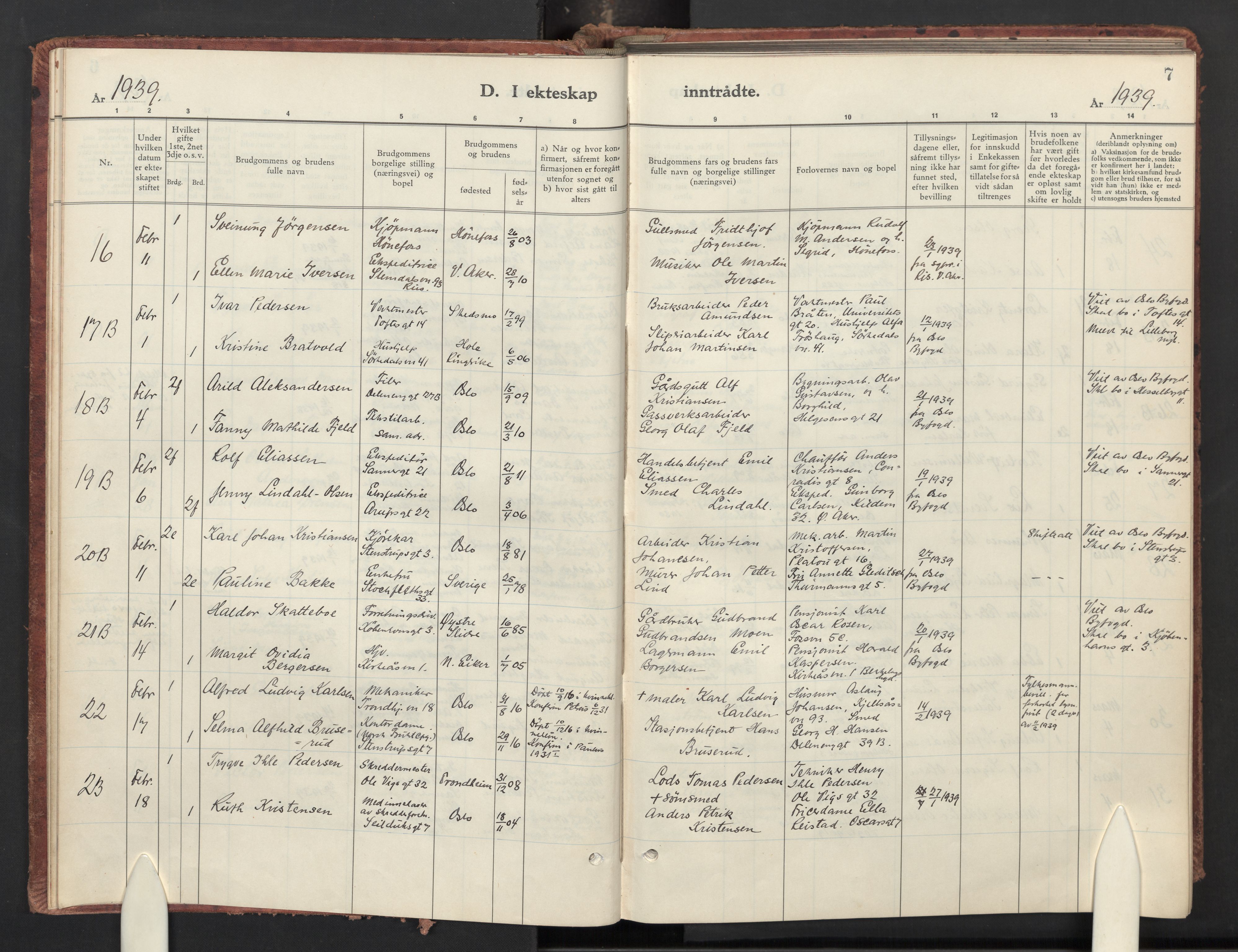 Paulus prestekontor Kirkebøker, AV/SAO-A-10871/F/Fa/L0031: Ministerialbok nr. 31, 1938-1948, s. 7