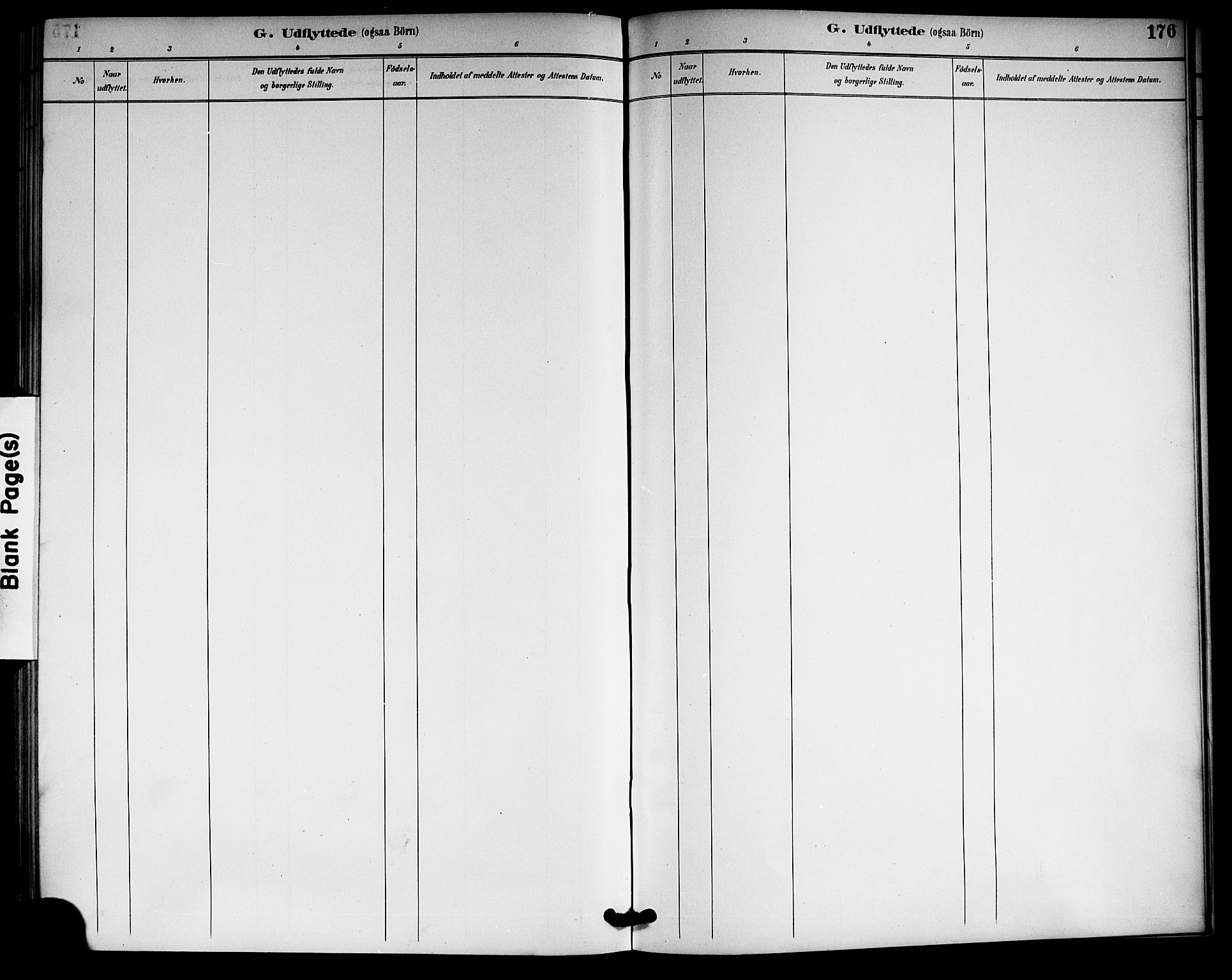 Gransherad kirkebøker, SAKO/A-267/G/Gb/L0003: Klokkerbok nr. II 3, 1887-1921, s. 176