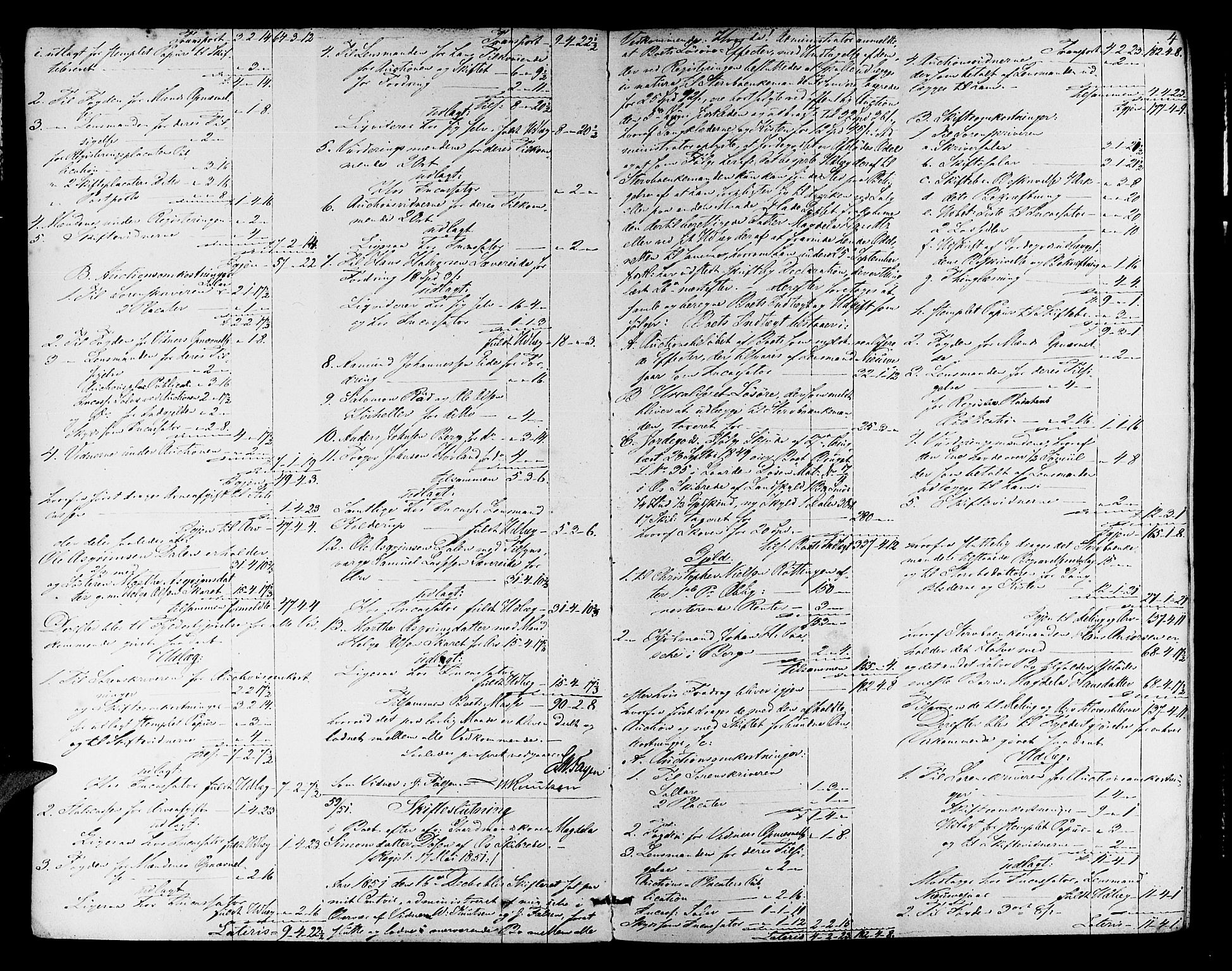 Midhordland sorenskriveri, AV/SAB-A-3001/1/H/Hd/L0002: Skifteutlodningsprotokoll, 1851-1857, s. 3b-4a