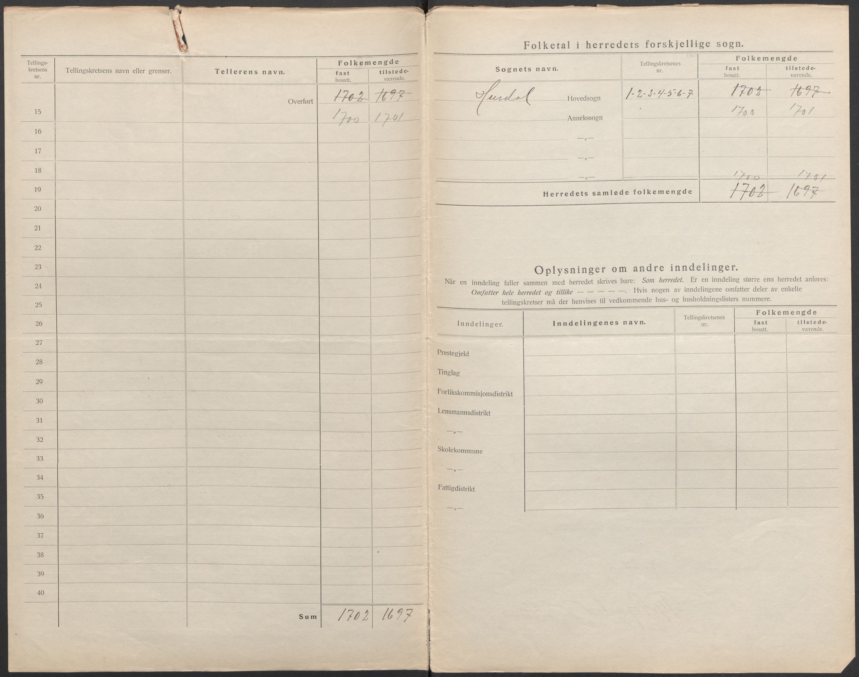 SAO, Folketelling 1920 for 0239 Hurdal herred, 1920, s. 3