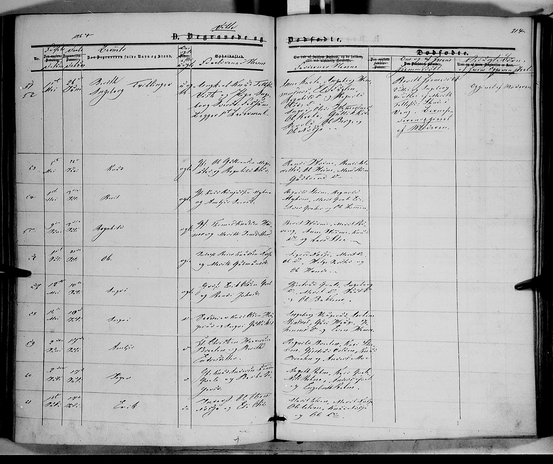 Vestre Slidre prestekontor, SAH/PREST-136/H/Ha/Haa/L0002: Ministerialbok nr. 2, 1856-1864, s. 214
