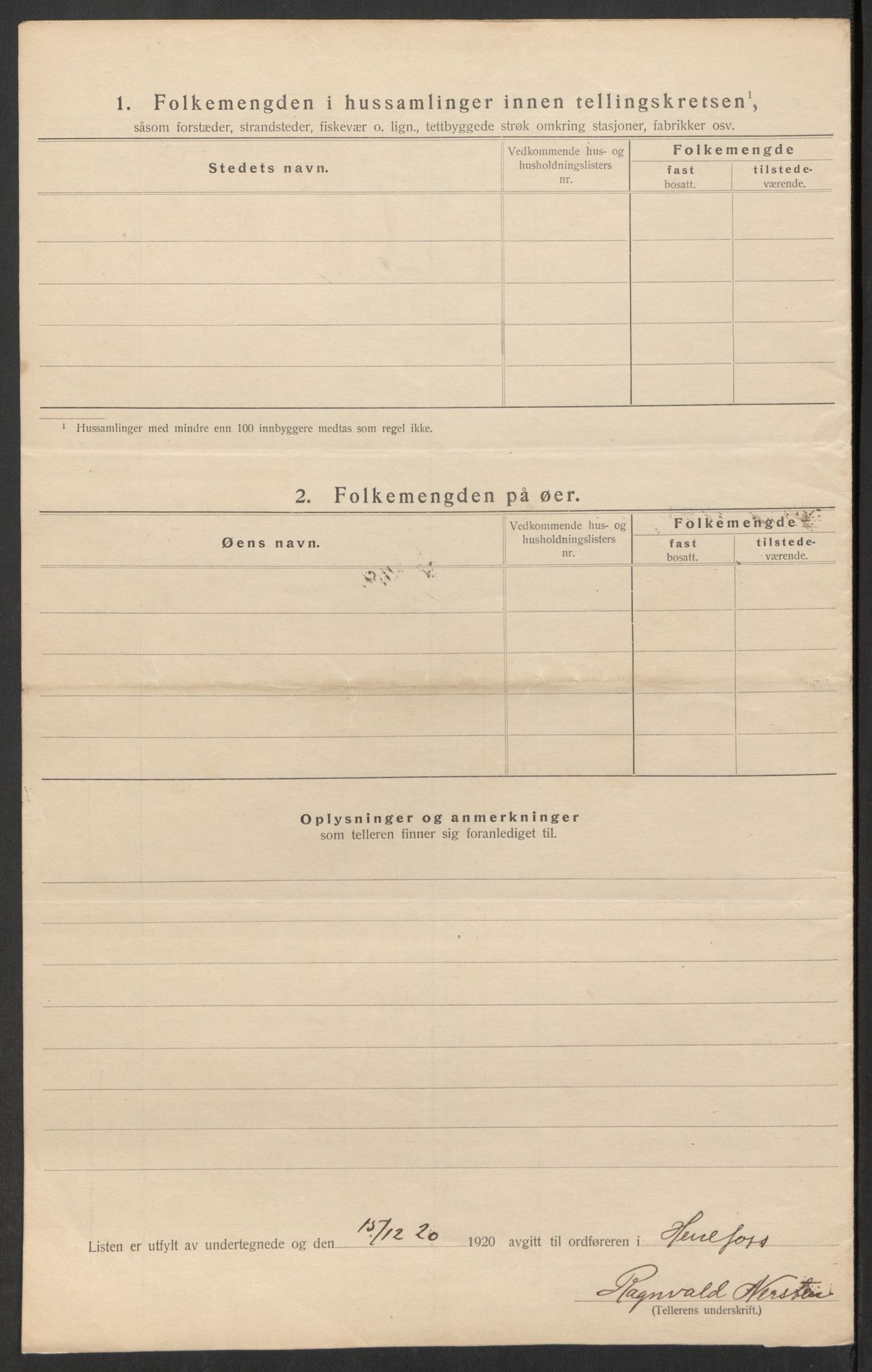 SAK, Folketelling 1920 for 0933 Herefoss herred, 1920, s. 8