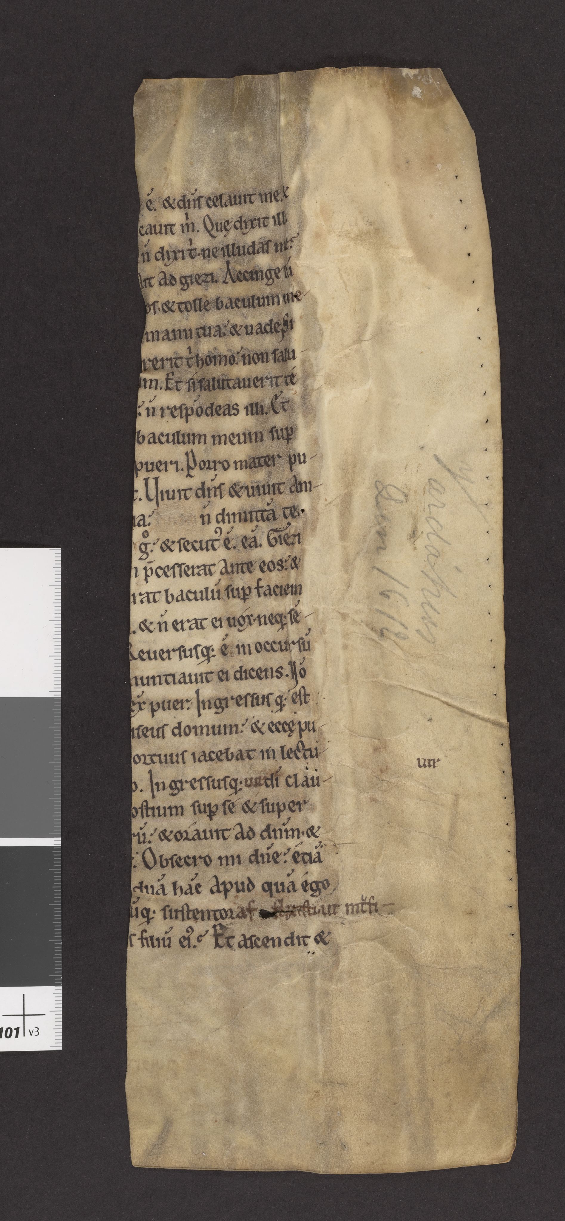 Riksarkivets diplomsamling, RA/EA-5965/F27/F27A/F27Ab/L0001: Latinske fragmenter stort format, 1100-1536, s. 58