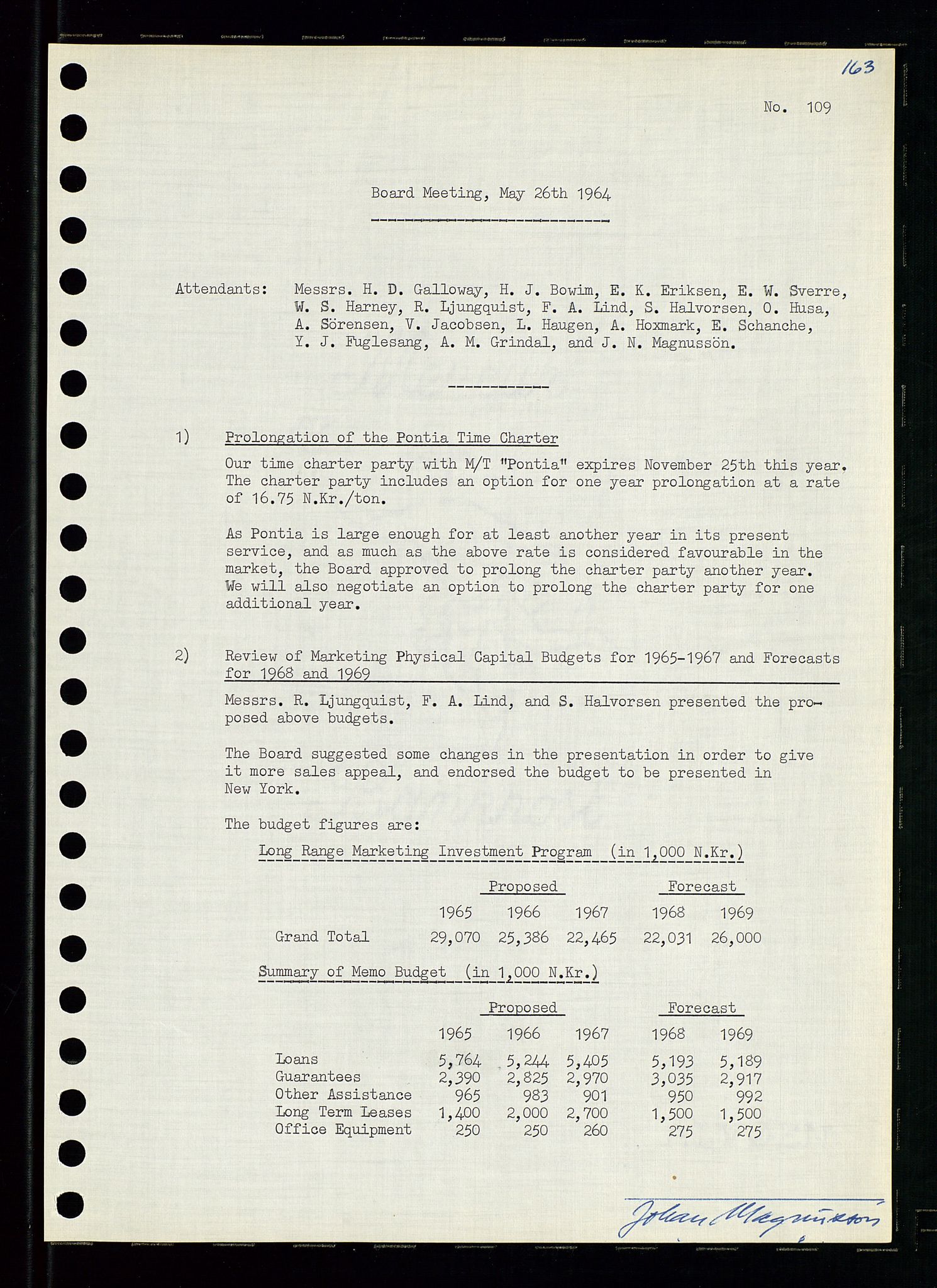 Pa 0982 - Esso Norge A/S, SAST/A-100448/A/Aa/L0001/0004: Den administrerende direksjon Board minutes (styrereferater) / Den administrerende direksjon Board minutes (styrereferater), 1963-1964, s. 99