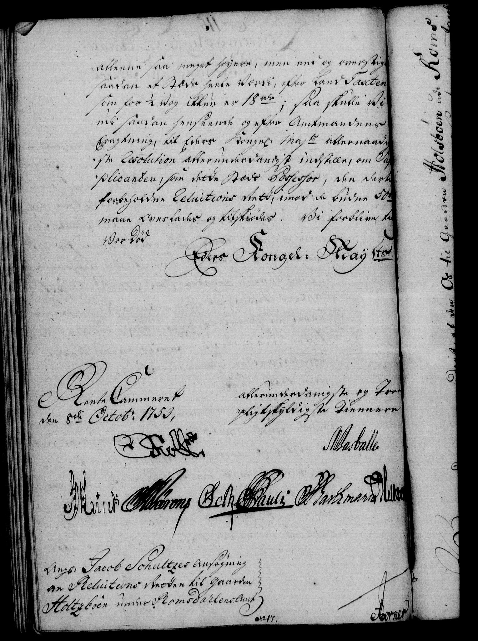 Rentekammeret, Kammerkanselliet, RA/EA-3111/G/Gf/Gfa/L0035: Norsk relasjons- og resolusjonsprotokoll (merket RK 52.35), 1753, s. 660