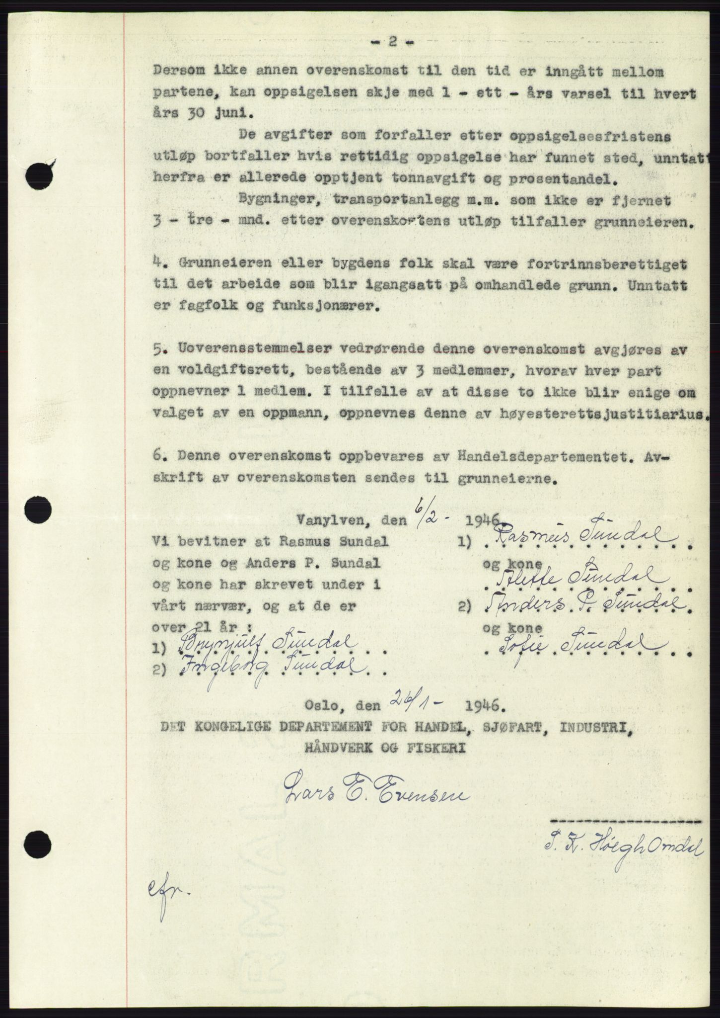 Søre Sunnmøre sorenskriveri, AV/SAT-A-4122/1/2/2C/L0114: Pantebok nr. 1-2B, 1943-1947, Dagboknr: 201/1946