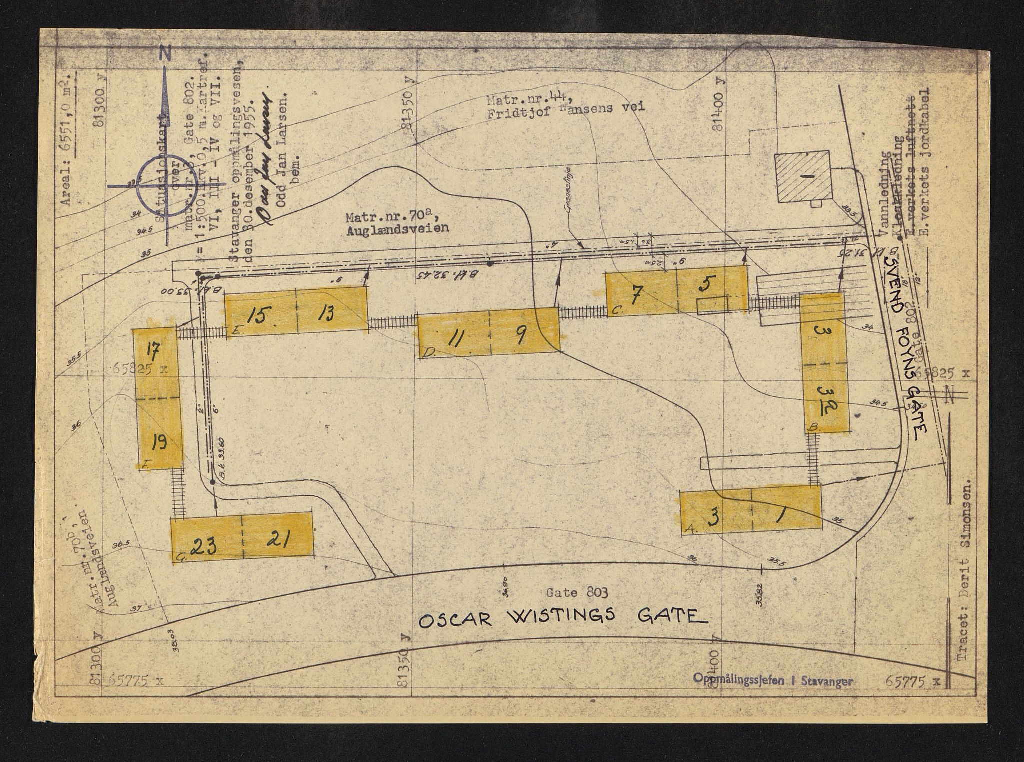 Stavanger kommune. Skattetakstvesenet, BYST/A-0440/F/Fa/Faa/L0041/0006: Skattetakstkort / Svend Foyns gate 1 - Sverdrups gate 36