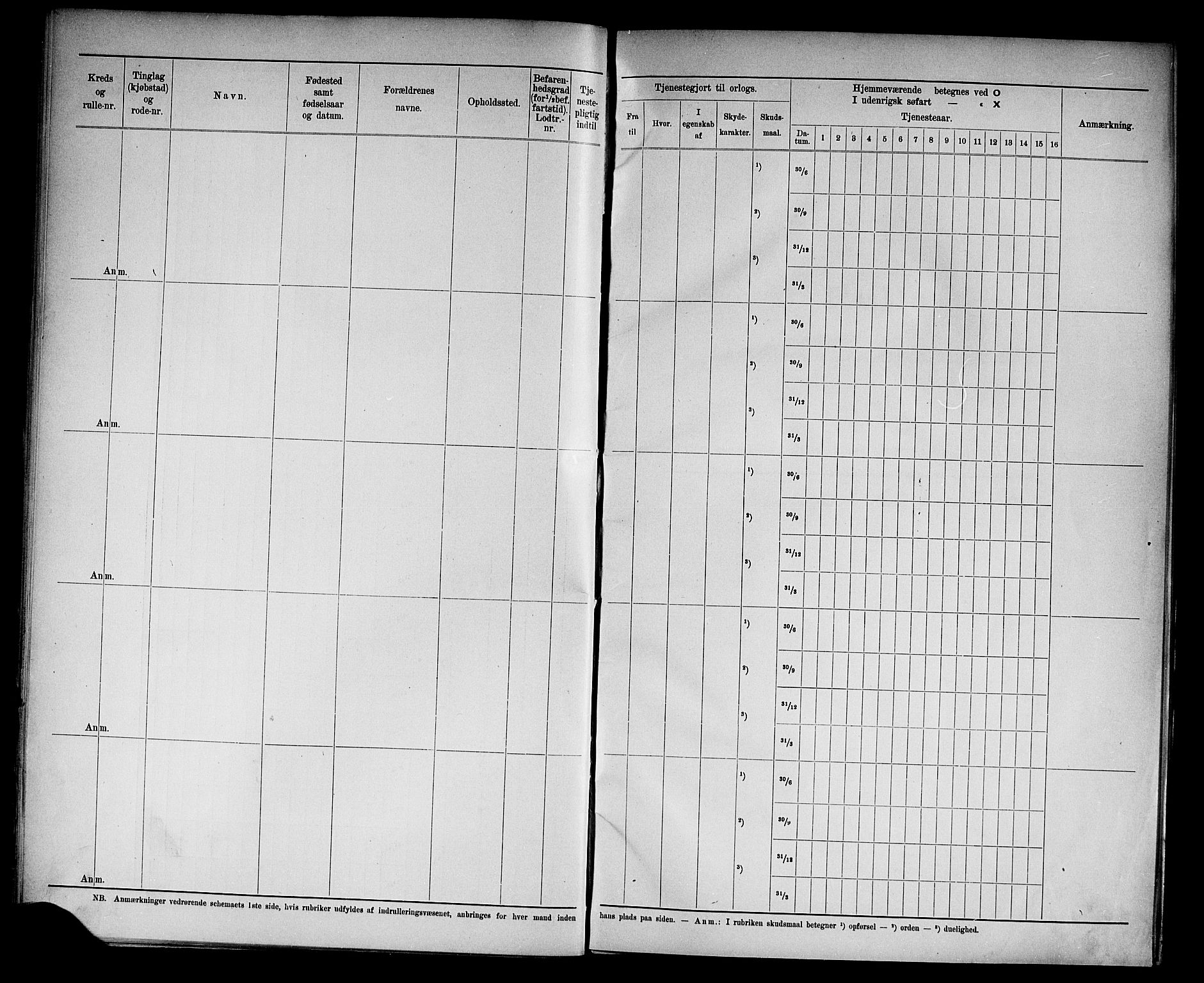 Kristiansand mønstringskrets, SAK/2031-0015/F/Fd/L0006: Rulle sjøvernepliktige, C-6, 1904, s. 40