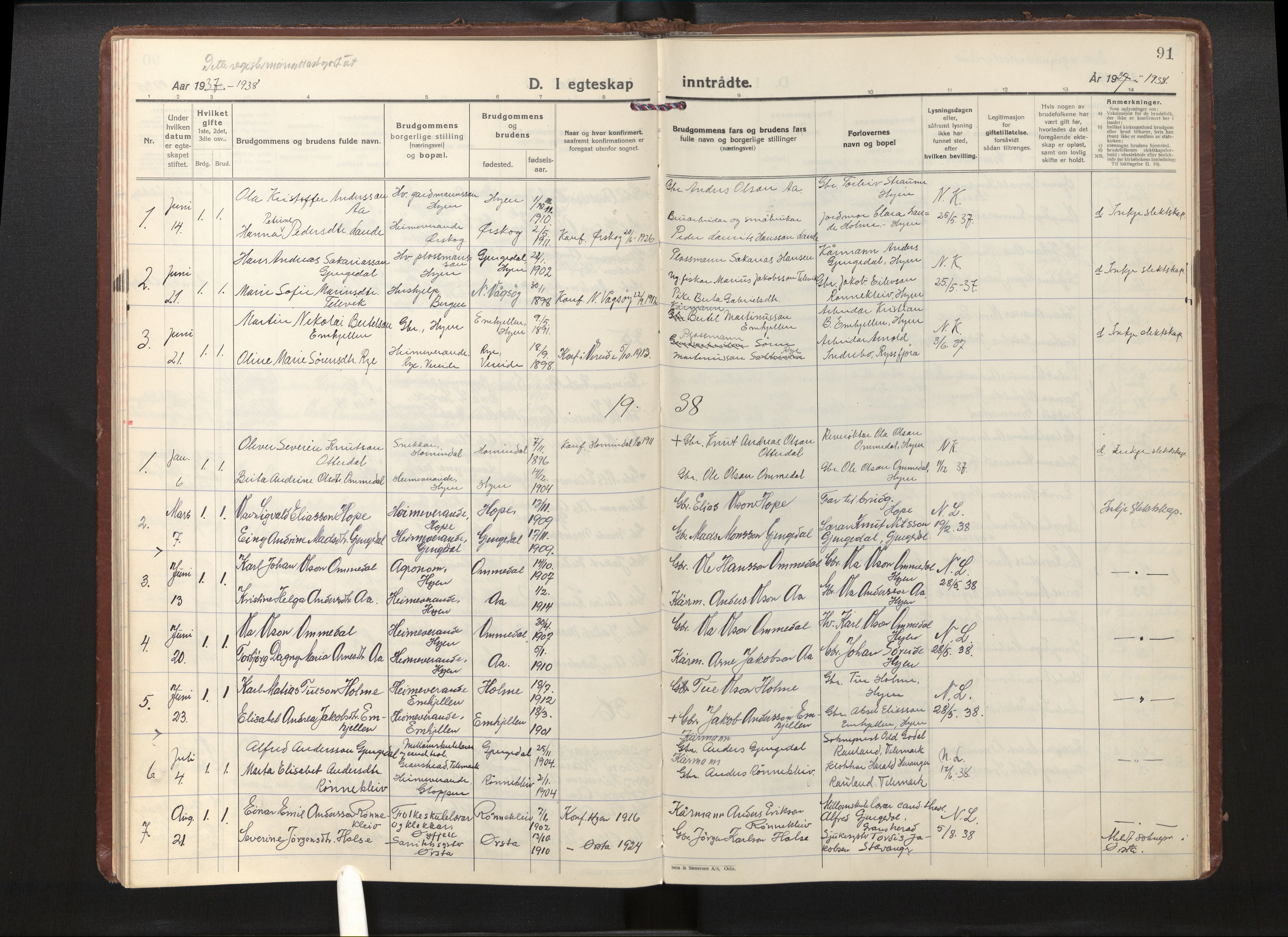 Gloppen sokneprestembete, AV/SAB-A-80101/H/Haa/Haae/L0003: Ministerialbok nr. E 3, 1925-1951, s. 90b-91a