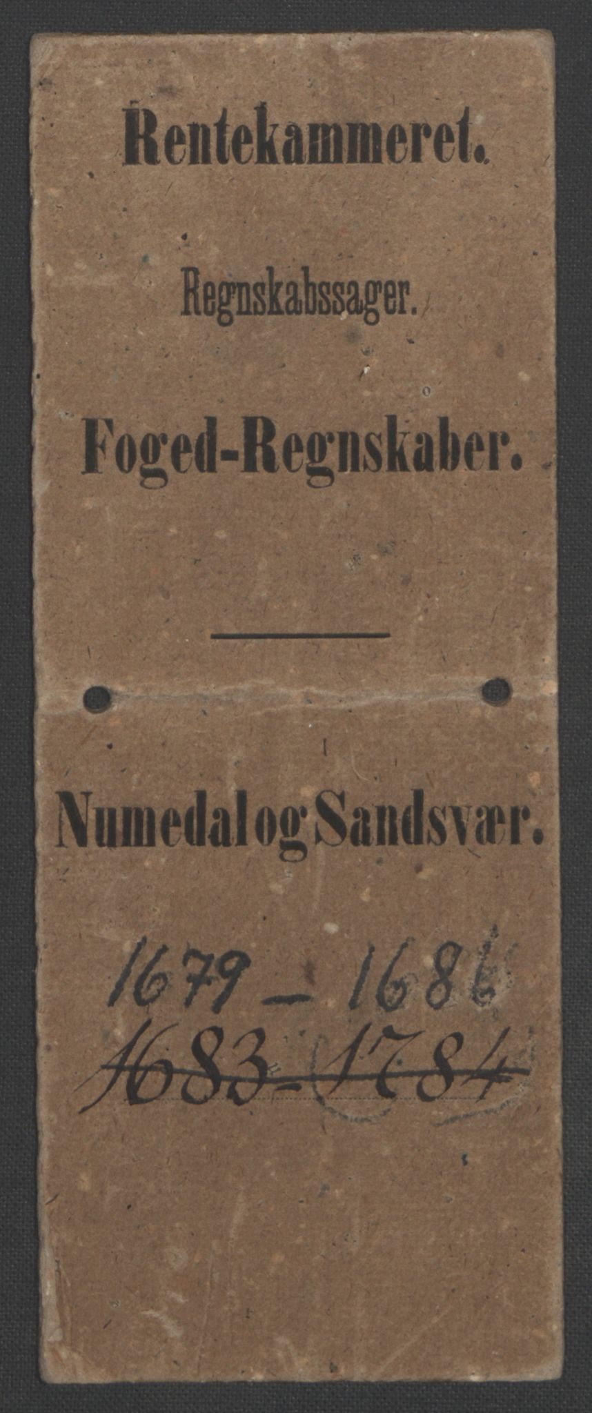 Rentekammeret inntil 1814, Reviderte regnskaper, Fogderegnskap, RA/EA-4092/R24/L1572: Fogderegnskap Numedal og Sandsvær, 1679-1686, s. 356