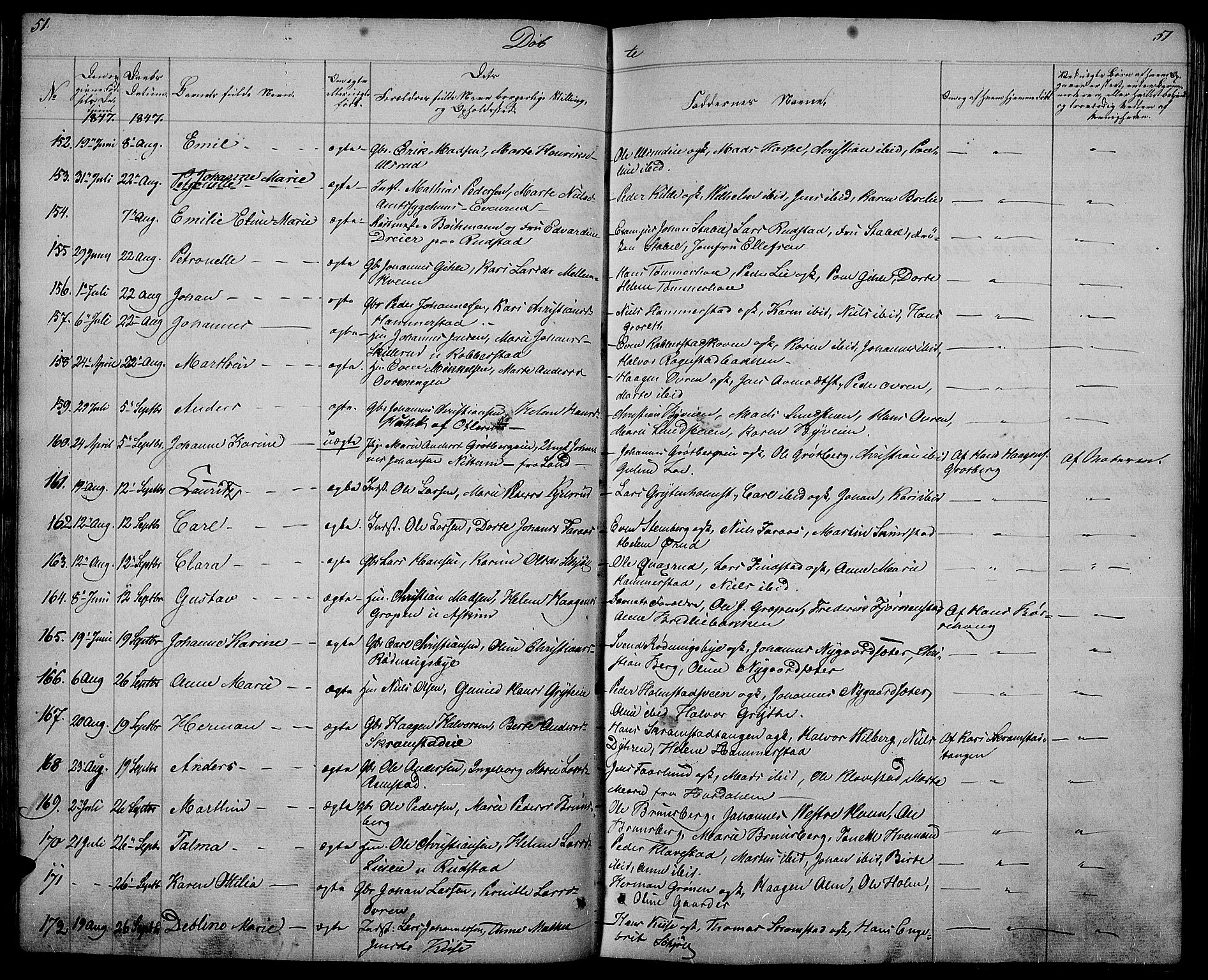 Østre Toten prestekontor, AV/SAH-PREST-104/H/Ha/Hab/L0002: Klokkerbok nr. 2, 1840-1847, s. 51
