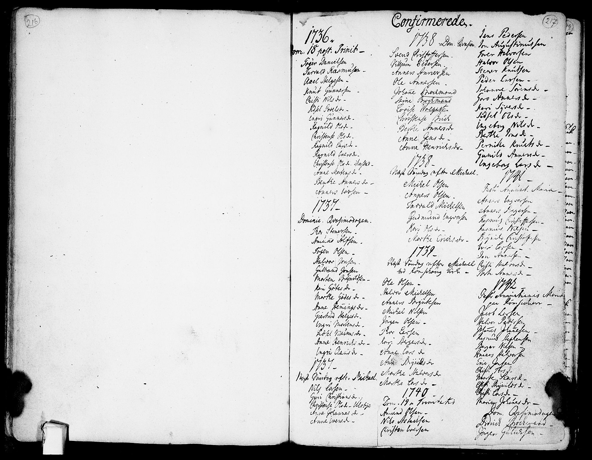 Rødenes prestekontor Kirkebøker, AV/SAO-A-2005/F/Fa/L0002: Ministerialbok nr. I 2, 1733-1776, s. 216-217