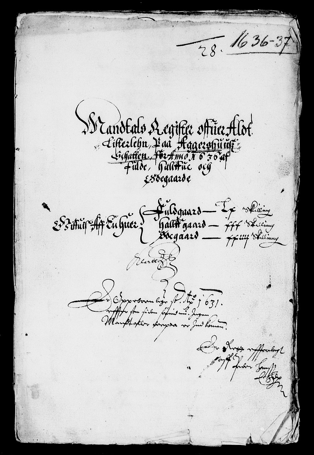 Rentekammeret inntil 1814, Reviderte regnskaper, Lensregnskaper, RA/EA-5023/R/Rb/Rbr/L0010: Lista len, 1628-1636