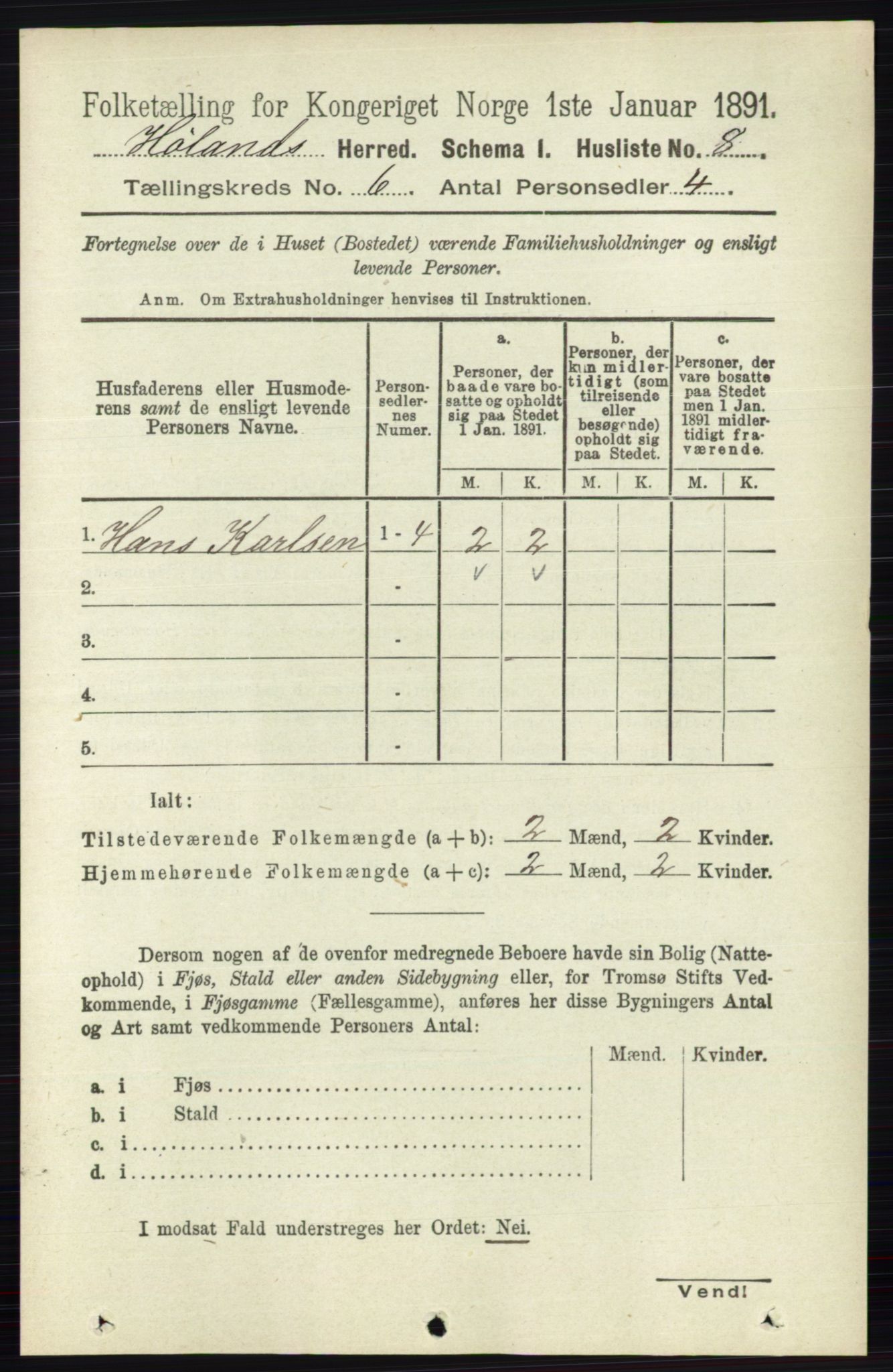 RA, Folketelling 1891 for 0221 Høland herred, 1891, s. 4267