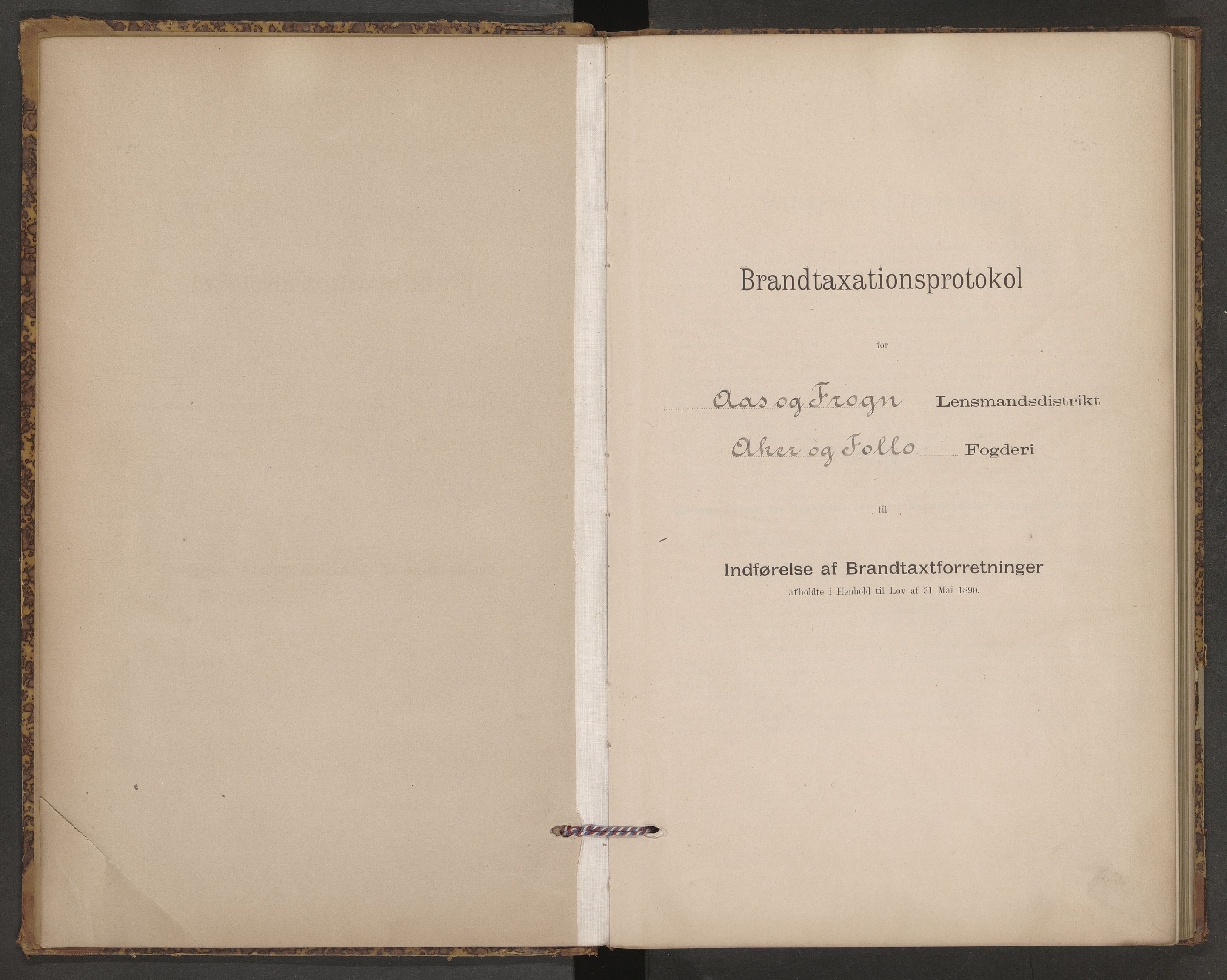 Norges brannkasse, branntakster Frogn, AV/SAO-A-11385/F/Fb/L0001: Branntakstprotokoll, 1895-1924
