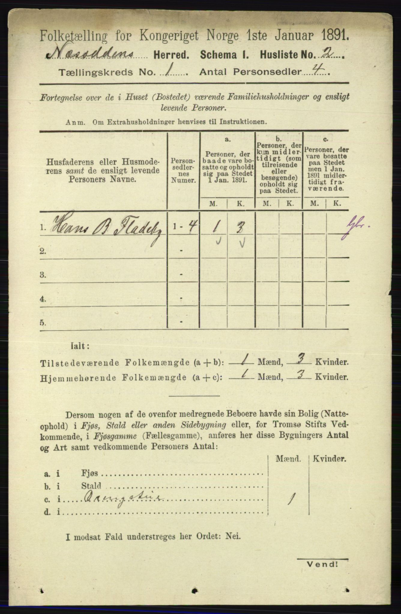 RA, Folketelling 1891 for 0216 Nesodden herred, 1891, s. 18