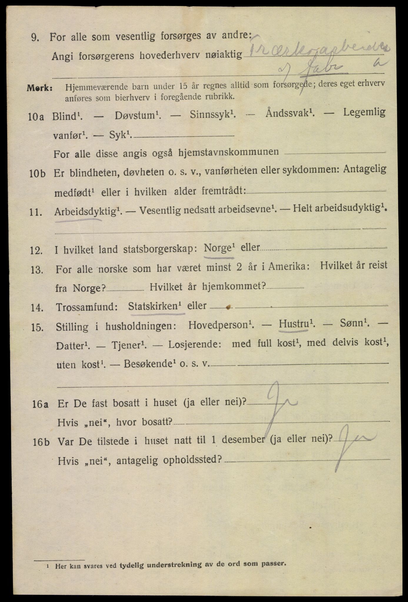 SAK, Folketelling 1920 for 1002 Mandal ladested, 1920, s. 8194