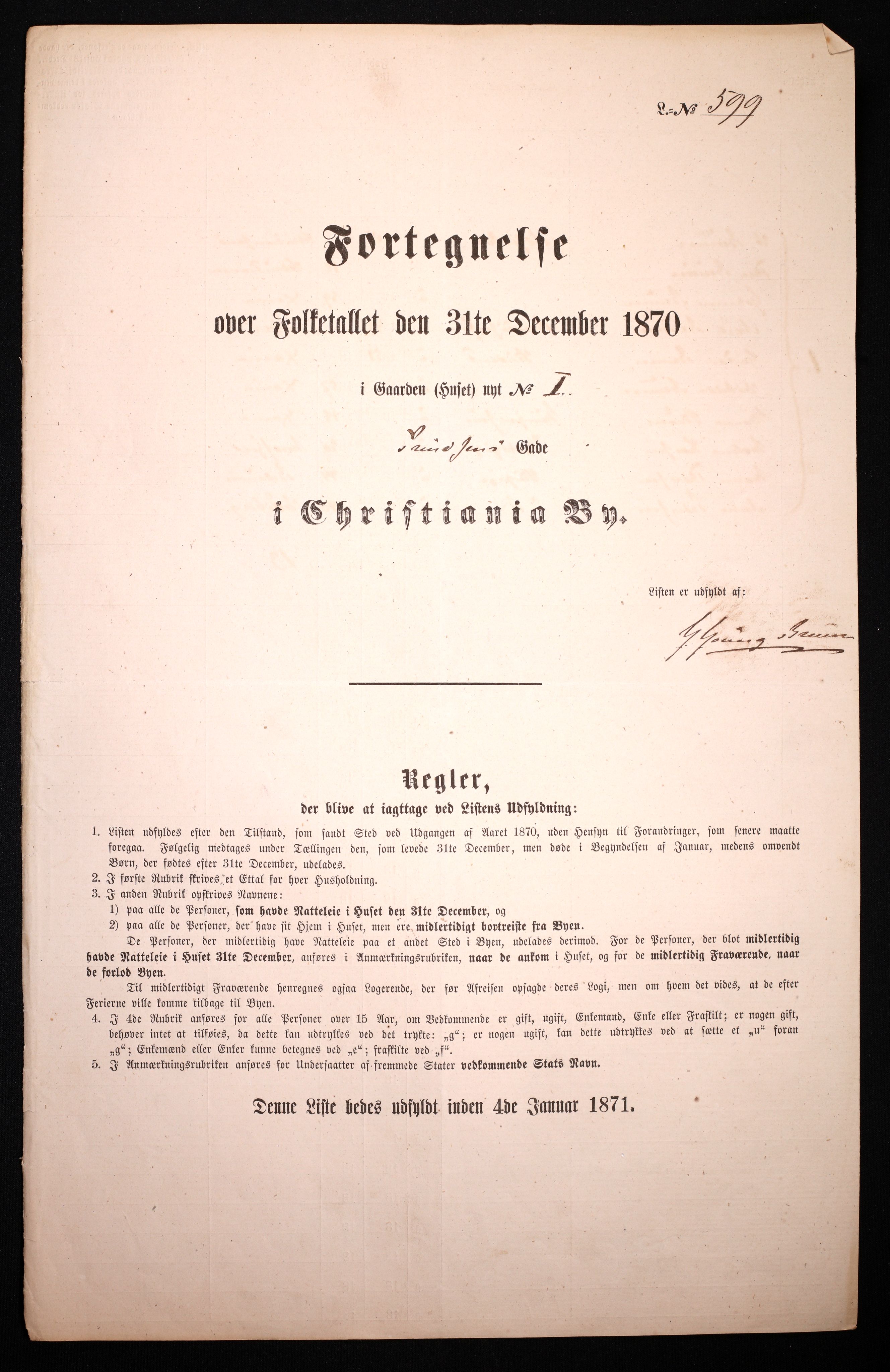 RA, Folketelling 1870 for 0301 Kristiania kjøpstad, 1870, s. 2789