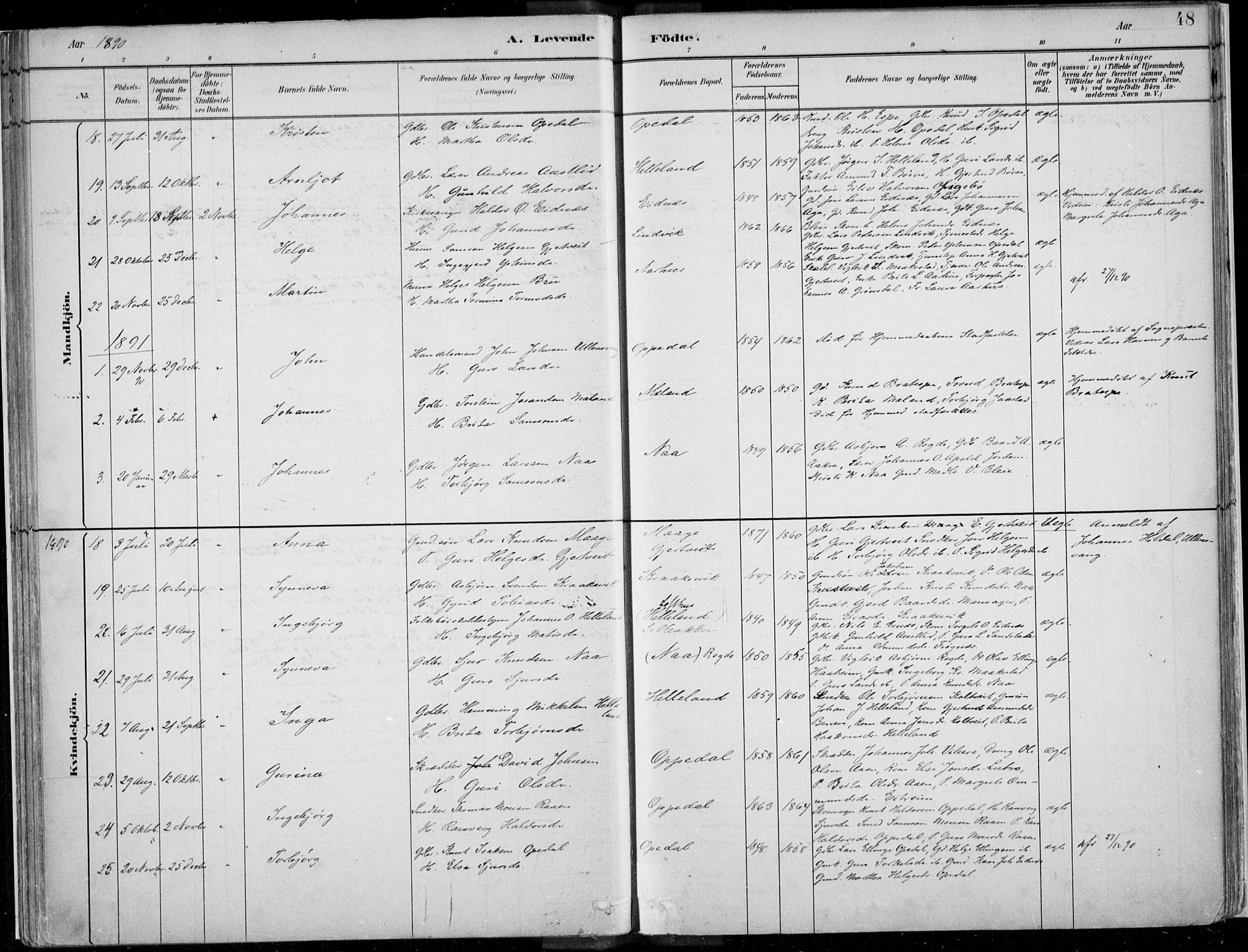 Ullensvang sokneprestembete, AV/SAB-A-78701/H/Haa: Ministerialbok nr. B  1, 1882-1918, s. 48