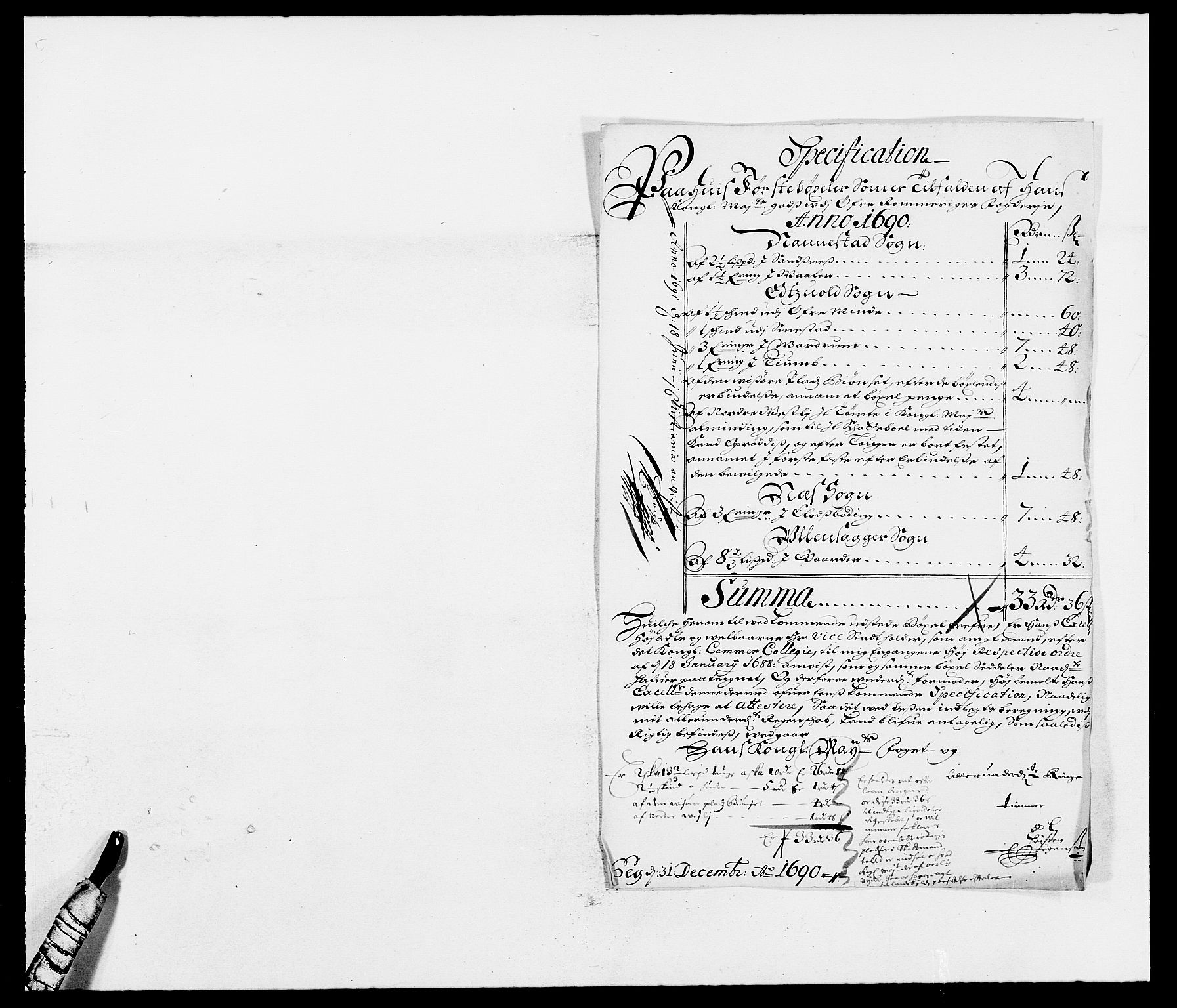 Rentekammeret inntil 1814, Reviderte regnskaper, Fogderegnskap, AV/RA-EA-4092/R12/L0702: Fogderegnskap Øvre Romerike, 1690, s. 21