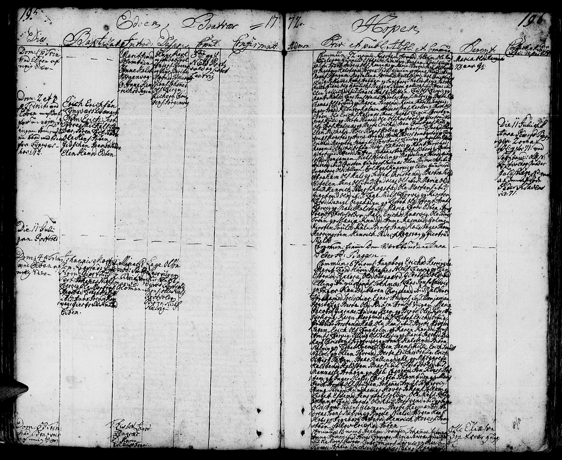 Ministerialprotokoller, klokkerbøker og fødselsregistre - Møre og Romsdal, AV/SAT-A-1454/581/L0932: Ministerialbok nr. 581A02, 1767-1823, s. 195-196