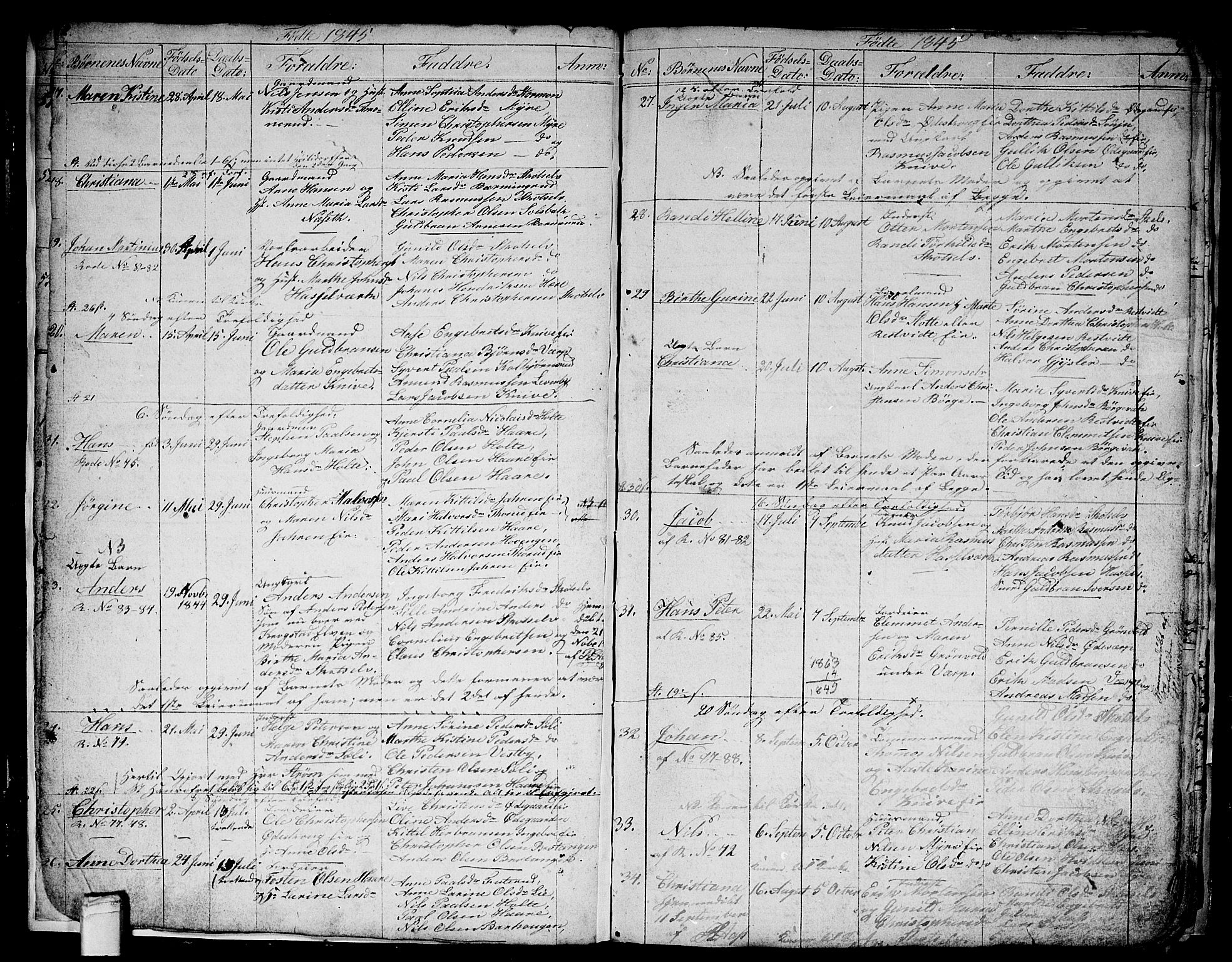 Eiker kirkebøker, AV/SAKO-A-4/G/Gb/L0001: Klokkerbok nr. II 1, 1844-1864, s. 8-9