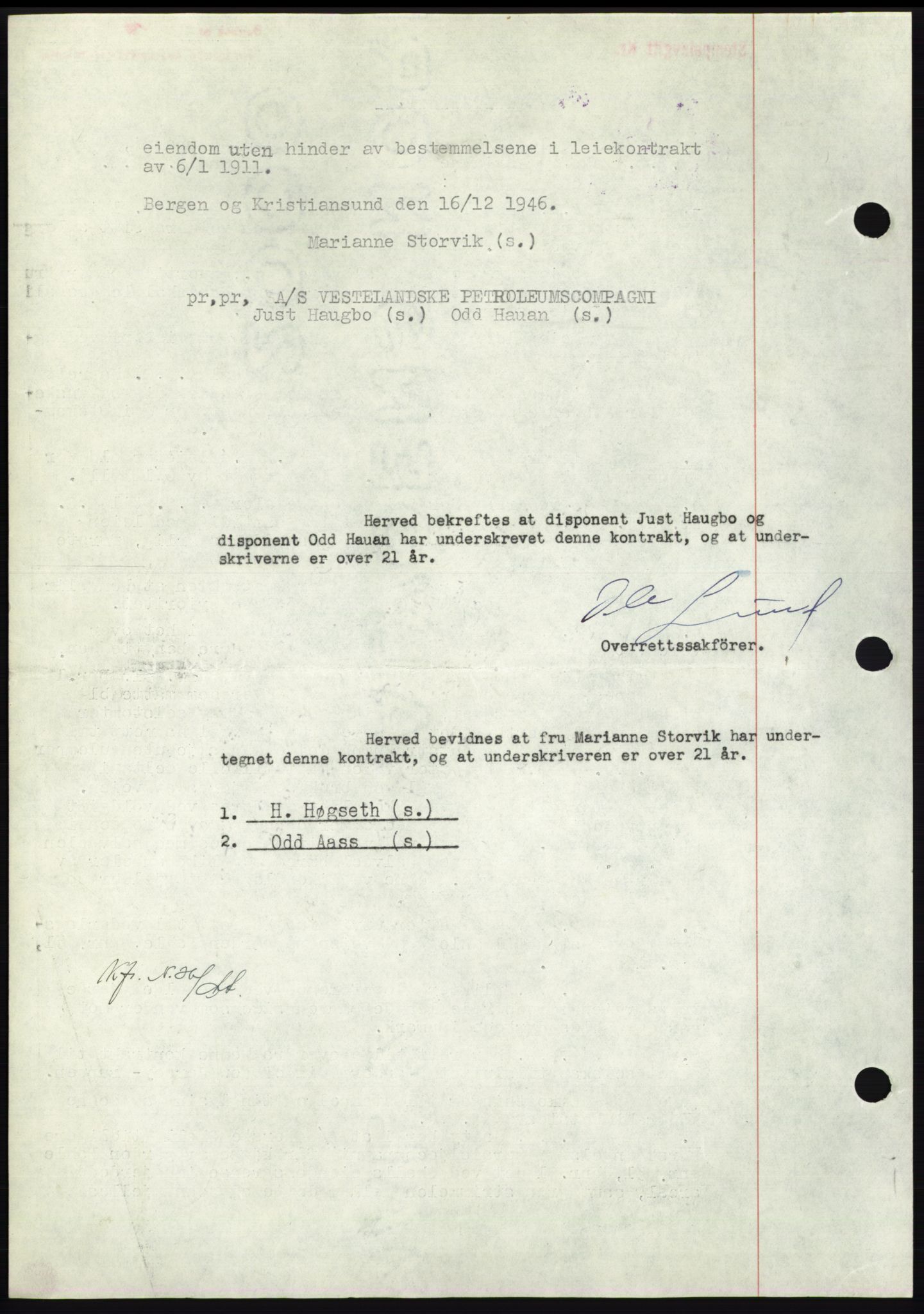 Nordmøre sorenskriveri, AV/SAT-A-4132/1/2/2Ca: Pantebok nr. B95, 1946-1947, Dagboknr: 221/1947