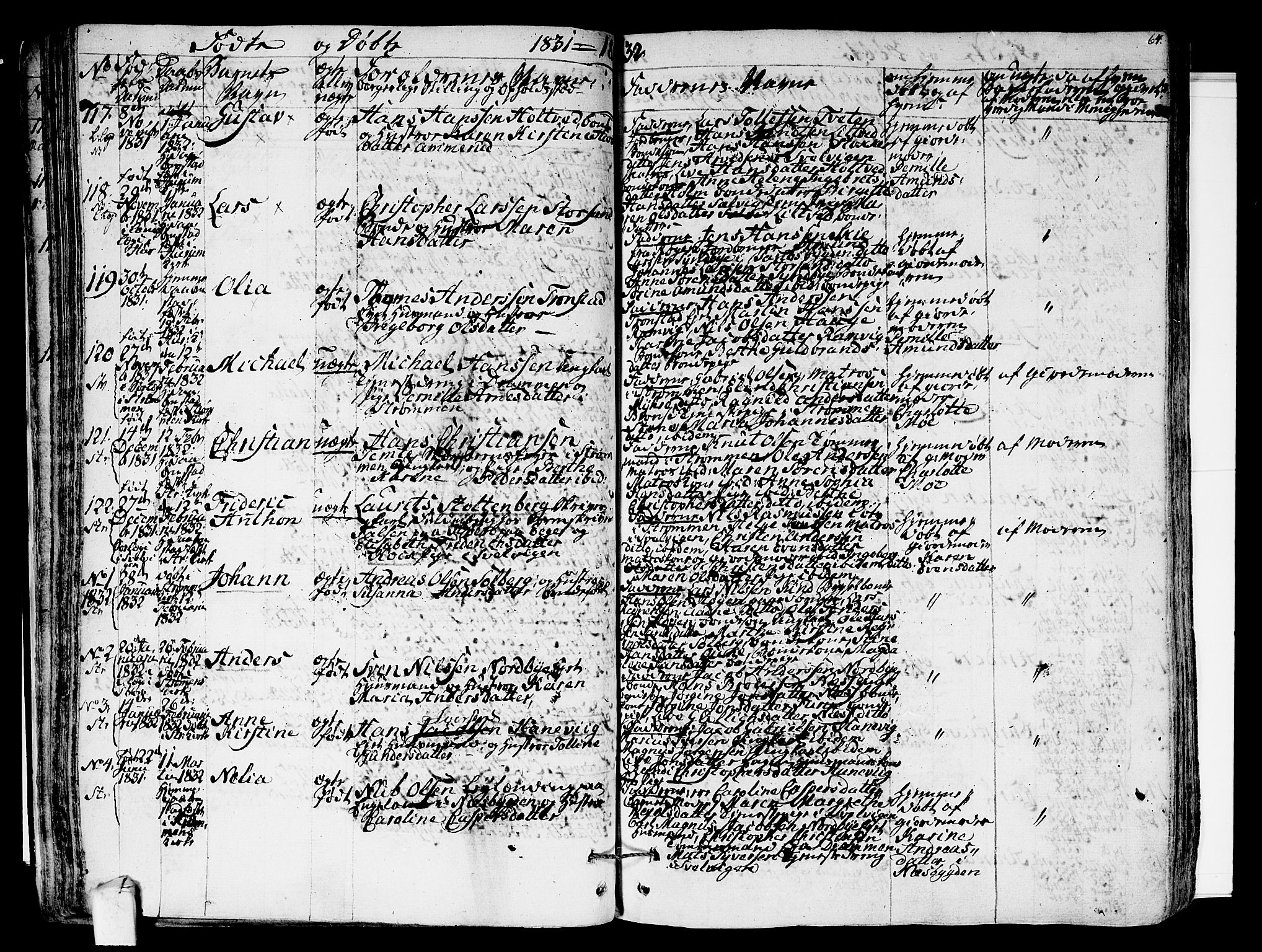 Hurum kirkebøker, SAKO/A-229/F/Fa/L0010: Ministerialbok nr. 10, 1827-1846, s. 64