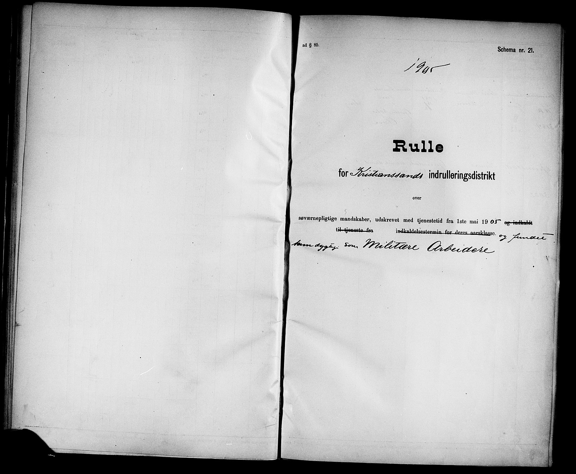 Kristiansand mønstringskrets, AV/SAK-2031-0015/F/Fd/L0007: Rulle sjøvernepliktige, C-7, 1905, s. 49