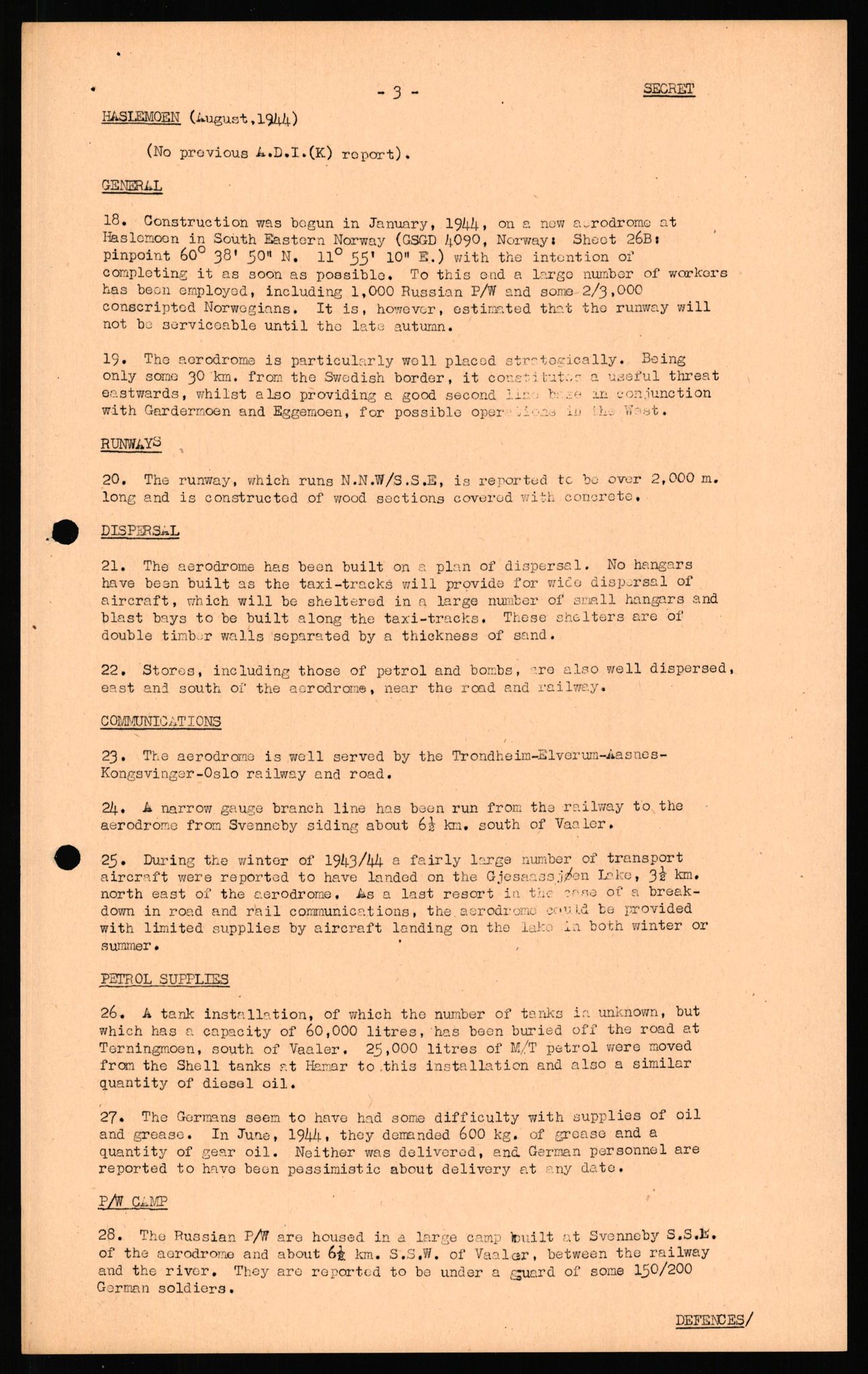 Forsvaret, Forsvarets overkommando II, AV/RA-RAFA-3915/D/Dd/L0008: Minefields. Prohibited Areas. Airfields, 1944, s. 5