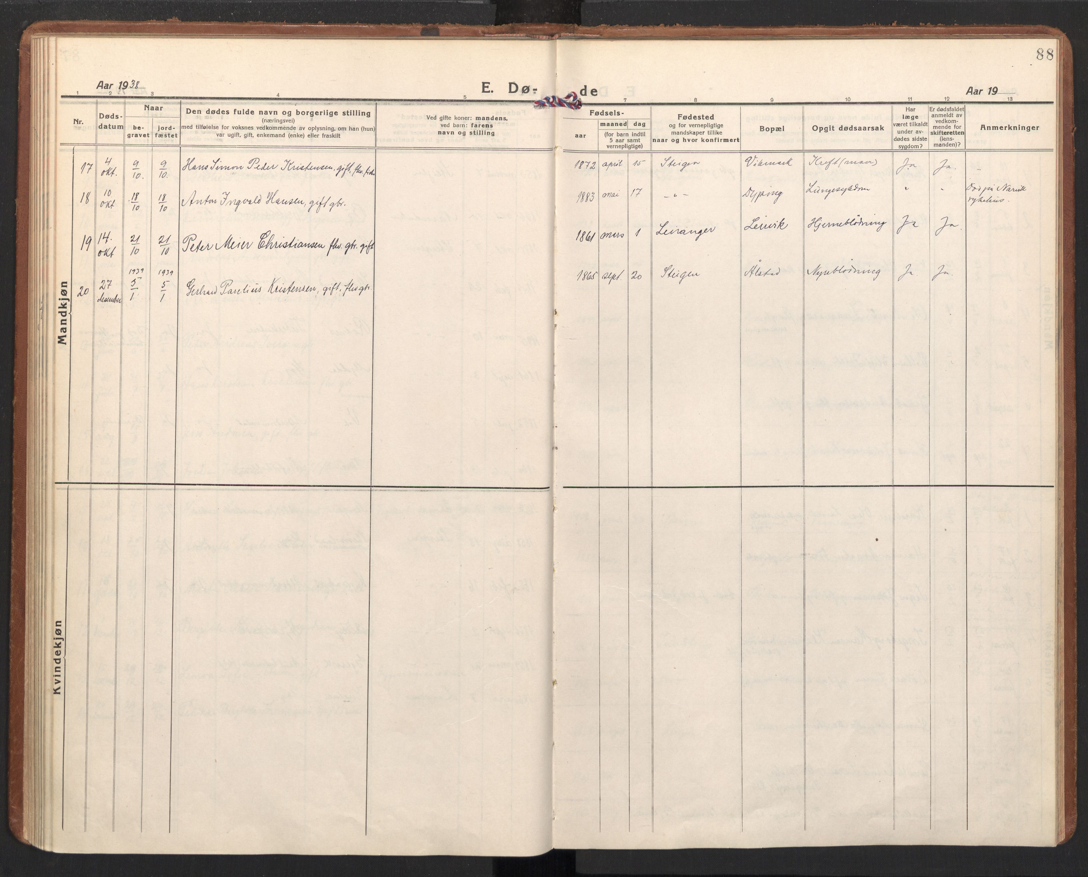 Ministerialprotokoller, klokkerbøker og fødselsregistre - Nordland, AV/SAT-A-1459/855/L0809: Ministerialbok nr. 855A18, 1921-1939, s. 88