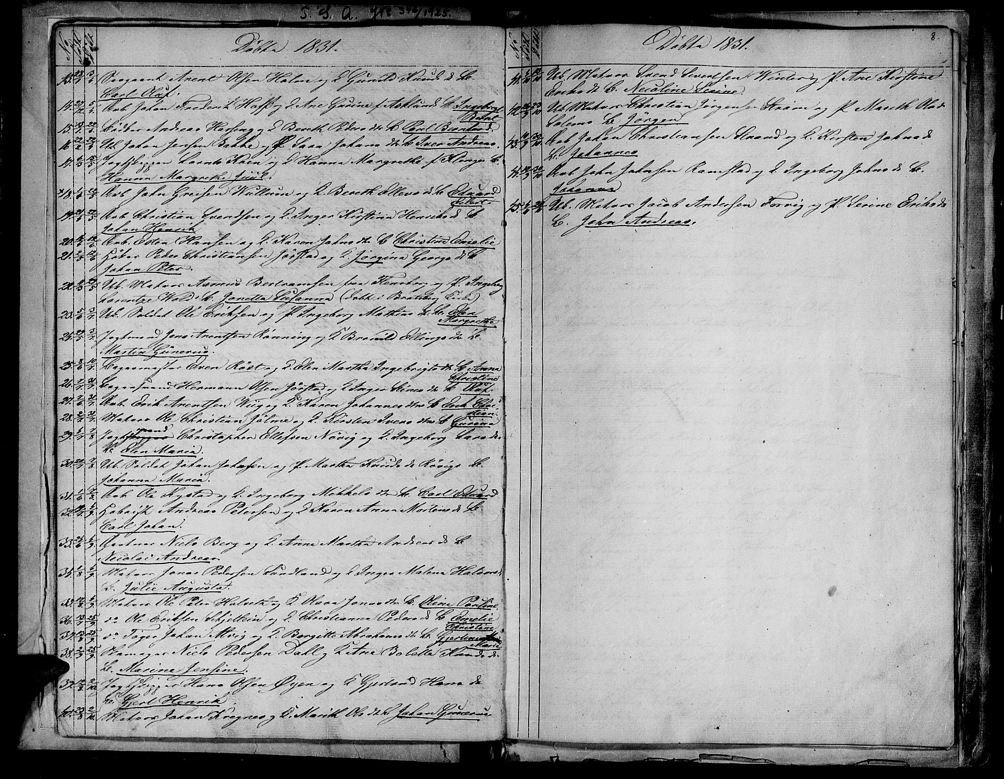 Ministerialprotokoller, klokkerbøker og fødselsregistre - Sør-Trøndelag, SAT/A-1456/604/L0182: Ministerialbok nr. 604A03, 1818-1850, s. 8