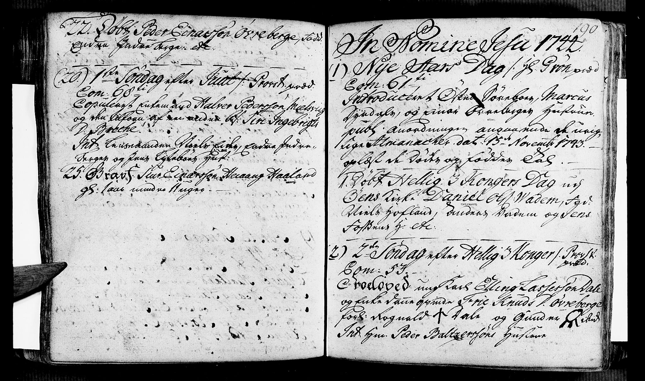 Vik sokneprestembete, SAB/A-81501: Ministerialbok nr. A 2 /3, 1740-1755, s. 190