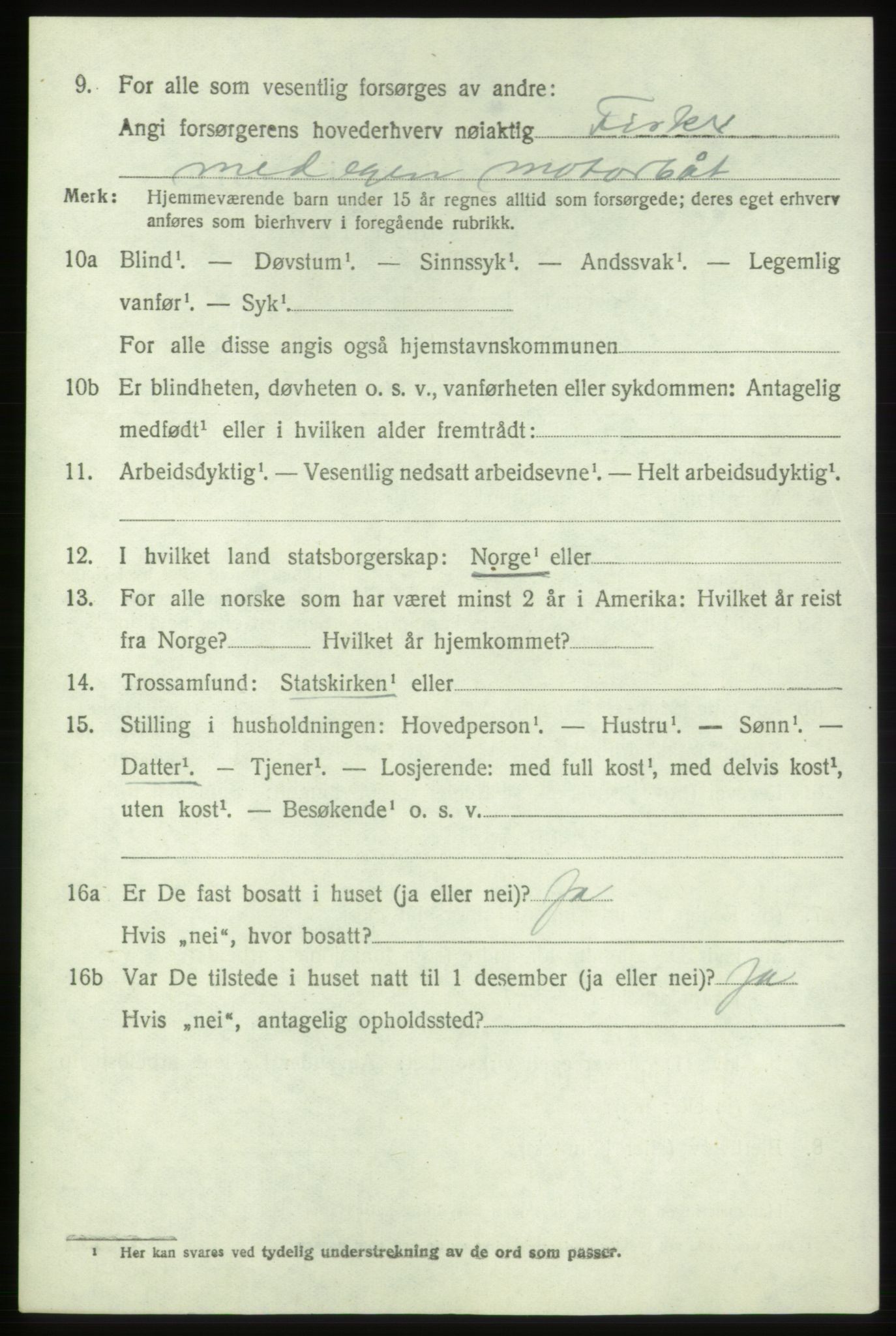 SAB, Folketelling 1920 for 1219 Bømlo herred, 1920, s. 850