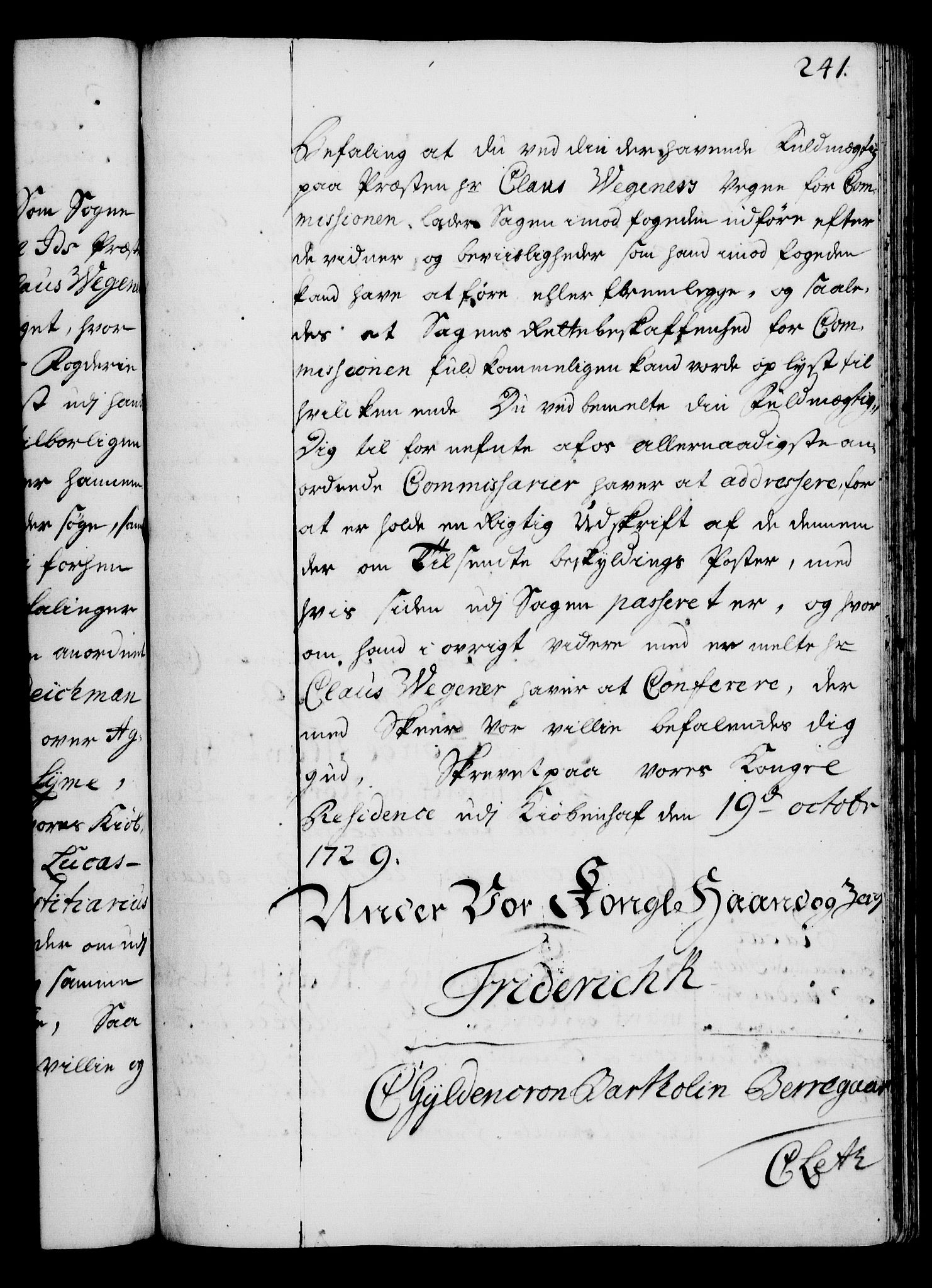 Rentekammeret, Kammerkanselliet, RA/EA-3111/G/Gg/Gga/L0003: Norsk ekspedisjonsprotokoll med register (merket RK 53.3), 1727-1734, s. 241