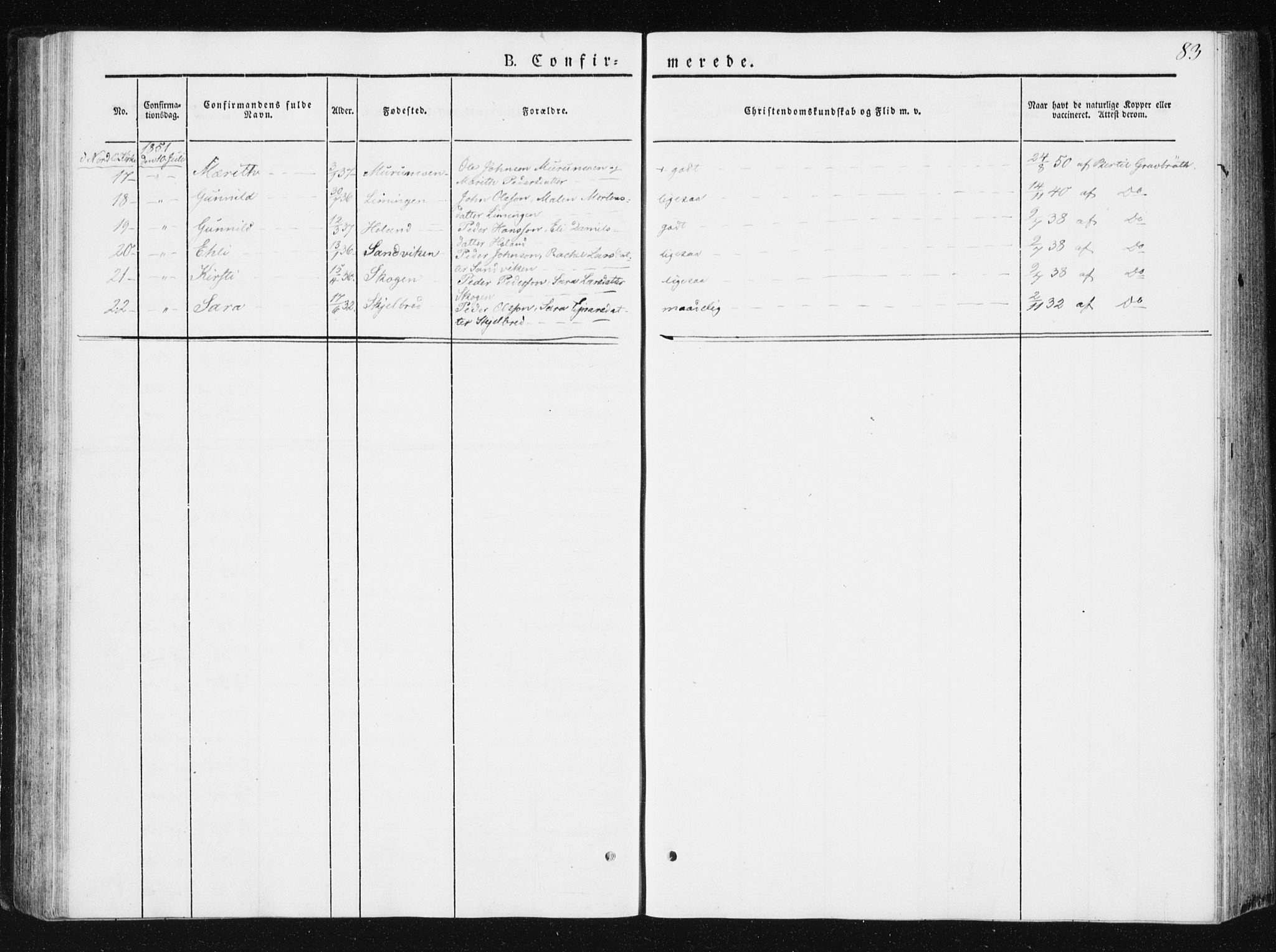Ministerialprotokoller, klokkerbøker og fødselsregistre - Nord-Trøndelag, SAT/A-1458/749/L0470: Ministerialbok nr. 749A04, 1834-1853, s. 83
