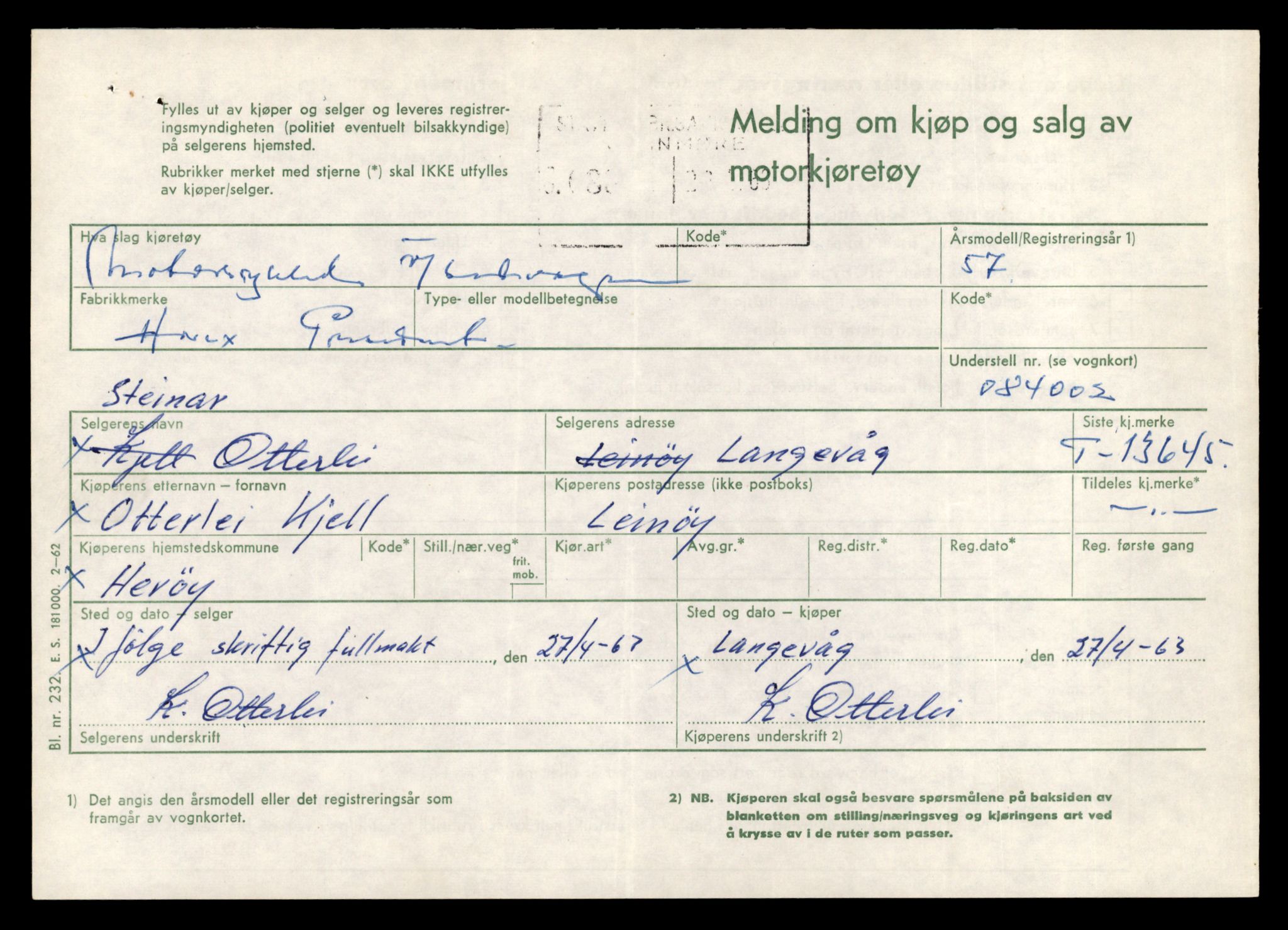 Møre og Romsdal vegkontor - Ålesund trafikkstasjon, AV/SAT-A-4099/F/Fe/L0040: Registreringskort for kjøretøy T 13531 - T 13709, 1927-1998, s. 2019