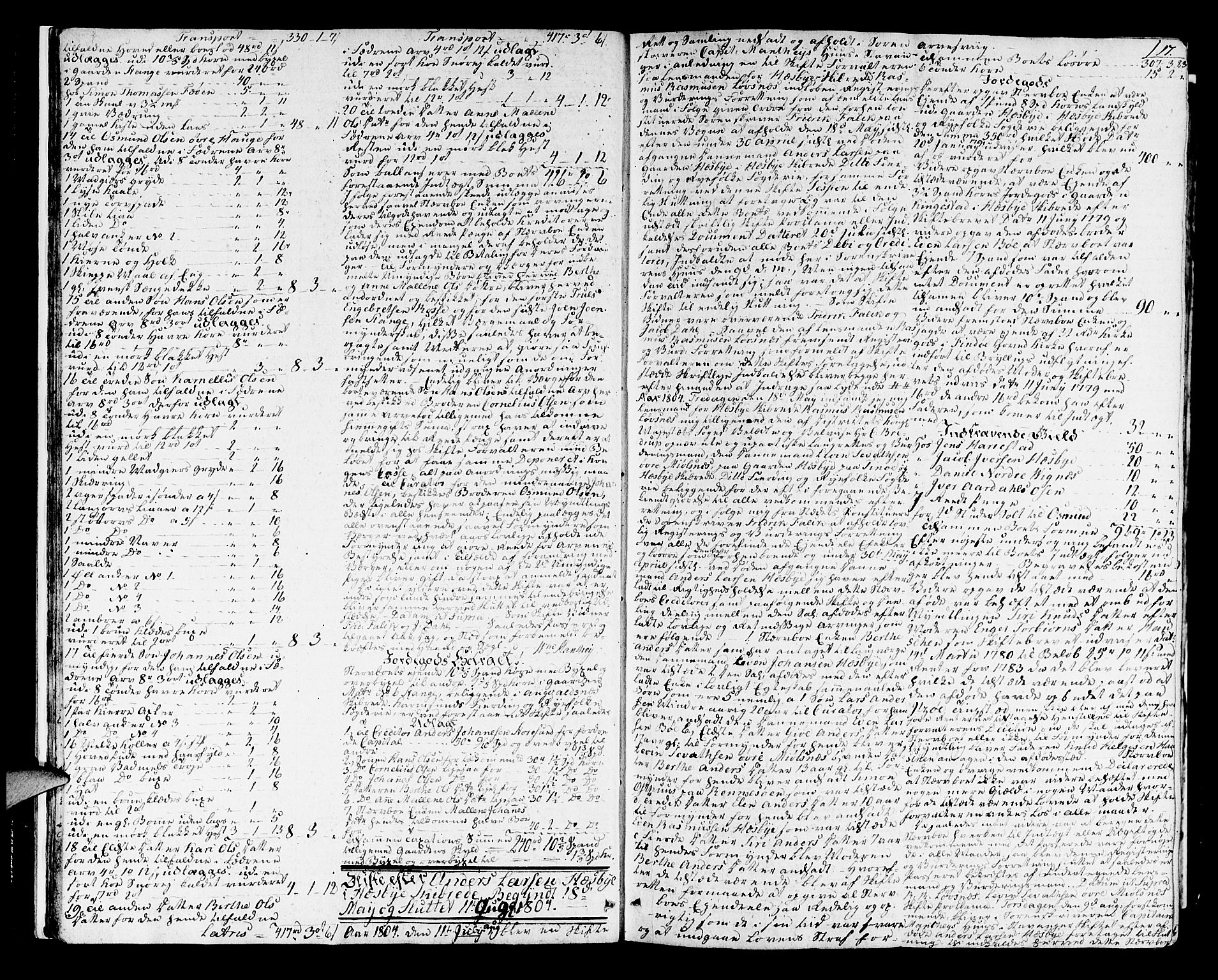 Karmsund sorenskriveri, AV/SAST-A-100311/01/IV/IVDB/L0003: SKIFTEPROTOKOLL A3, 1804-1810, s. 16b-17a