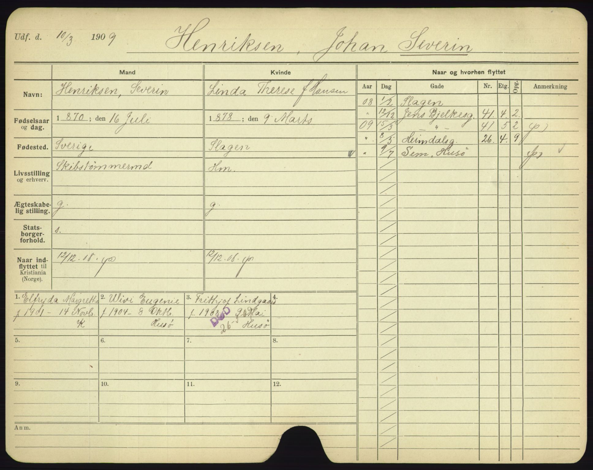 Oslo folkeregister, Registerkort, AV/SAO-A-11715/F/Fa/Fac/L0004: Menn, 1906-1914, s. 677a