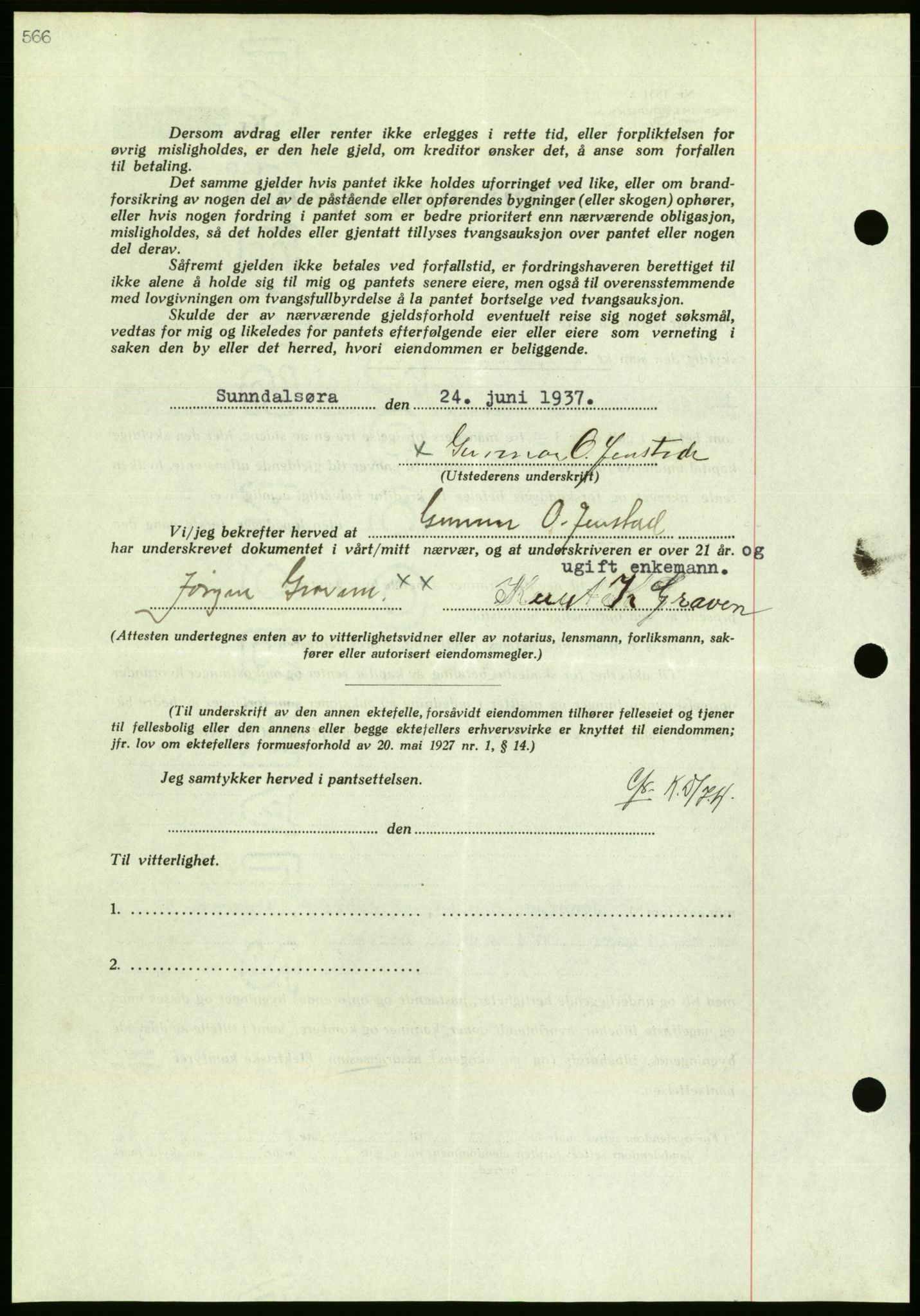 Nordmøre sorenskriveri, AV/SAT-A-4132/1/2/2Ca/L0091: Pantebok nr. B81, 1937-1937, Dagboknr: 1659/1937