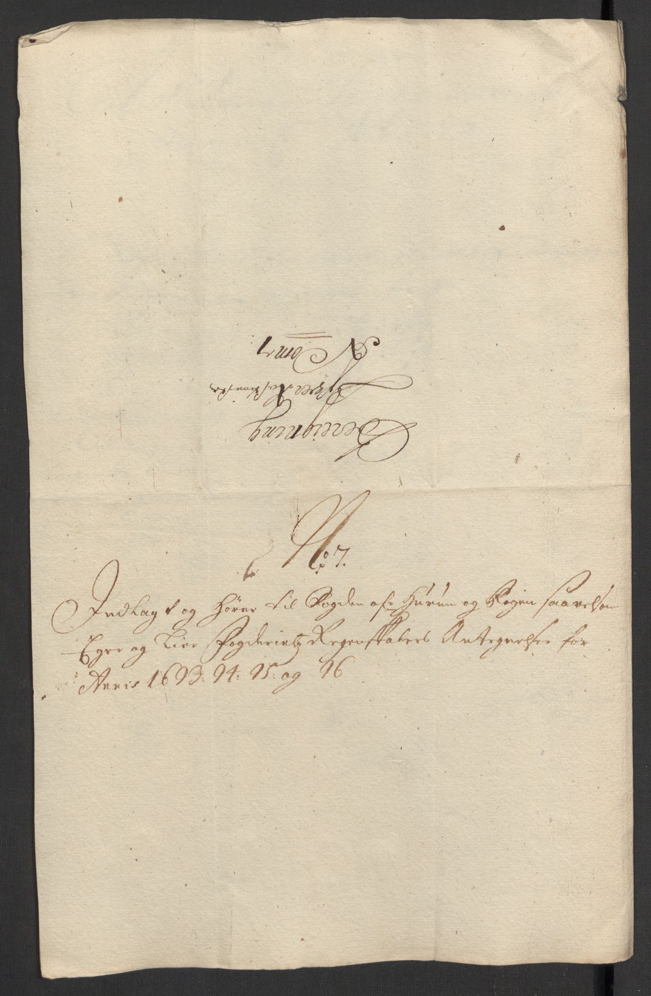 Rentekammeret inntil 1814, Reviderte regnskaper, Fogderegnskap, RA/EA-4092/R30/L1695: Fogderegnskap Hurum, Røyken, Eiker og Lier, 1697, s. 207