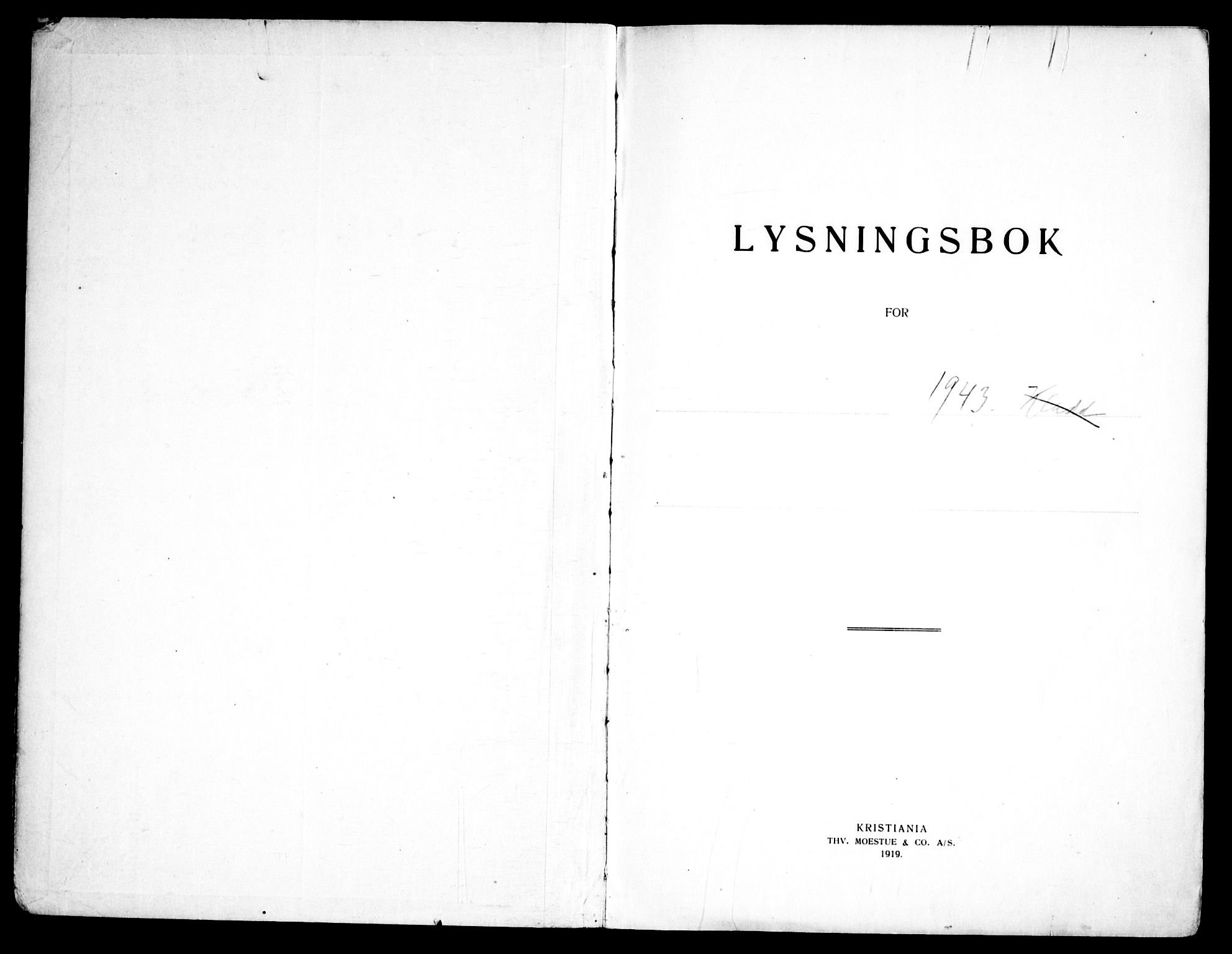 Østre Aker prestekontor Kirkebøker, SAO/A-10840/H/Ha/L0010: Lysningsprotokoll nr. I 10, 1943-1948