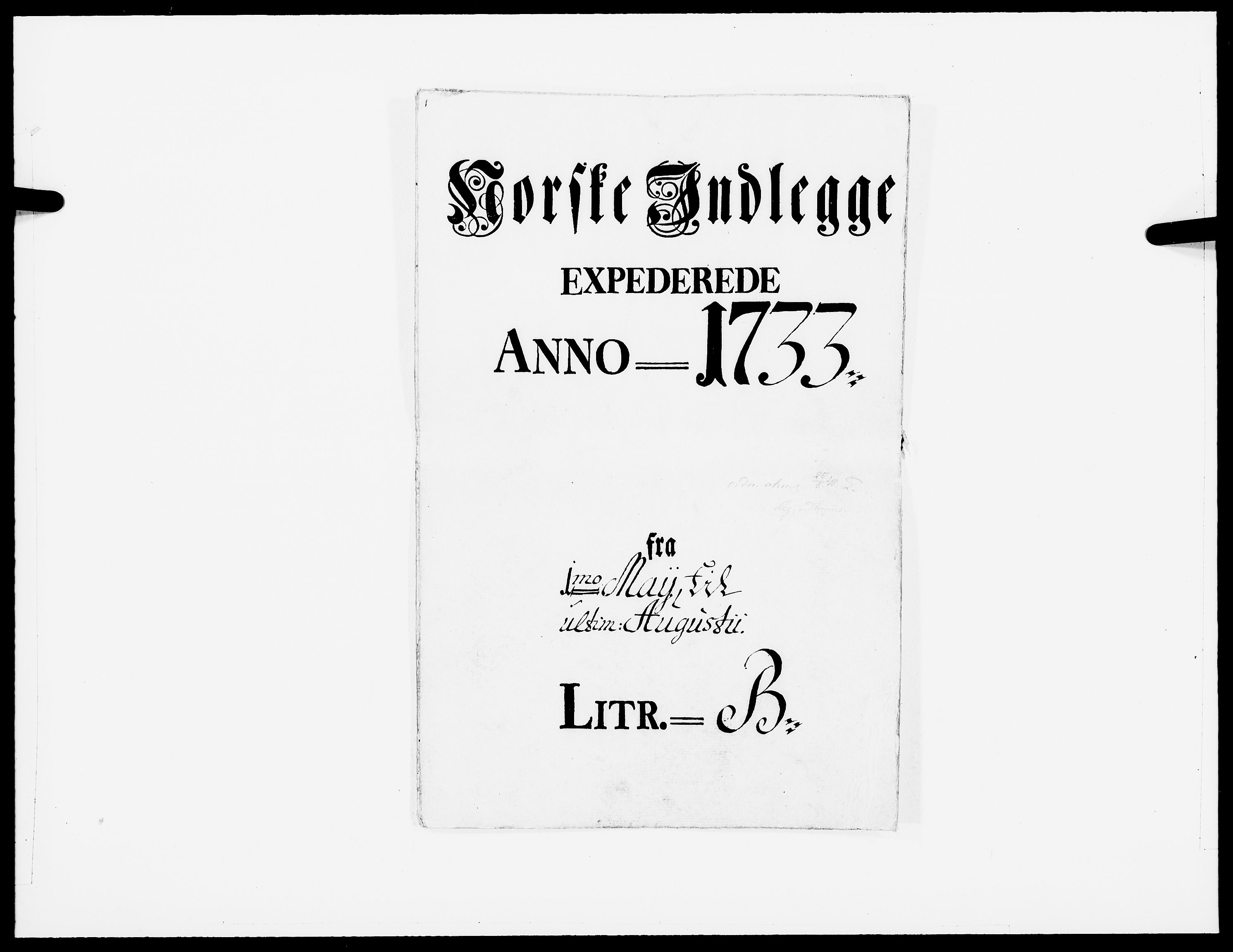 Danske Kanselli 1572-1799, AV/RA-EA-3023/F/Fc/Fcc/Fcca/L0113: Norske innlegg 1572-1799, 1733, s. 208