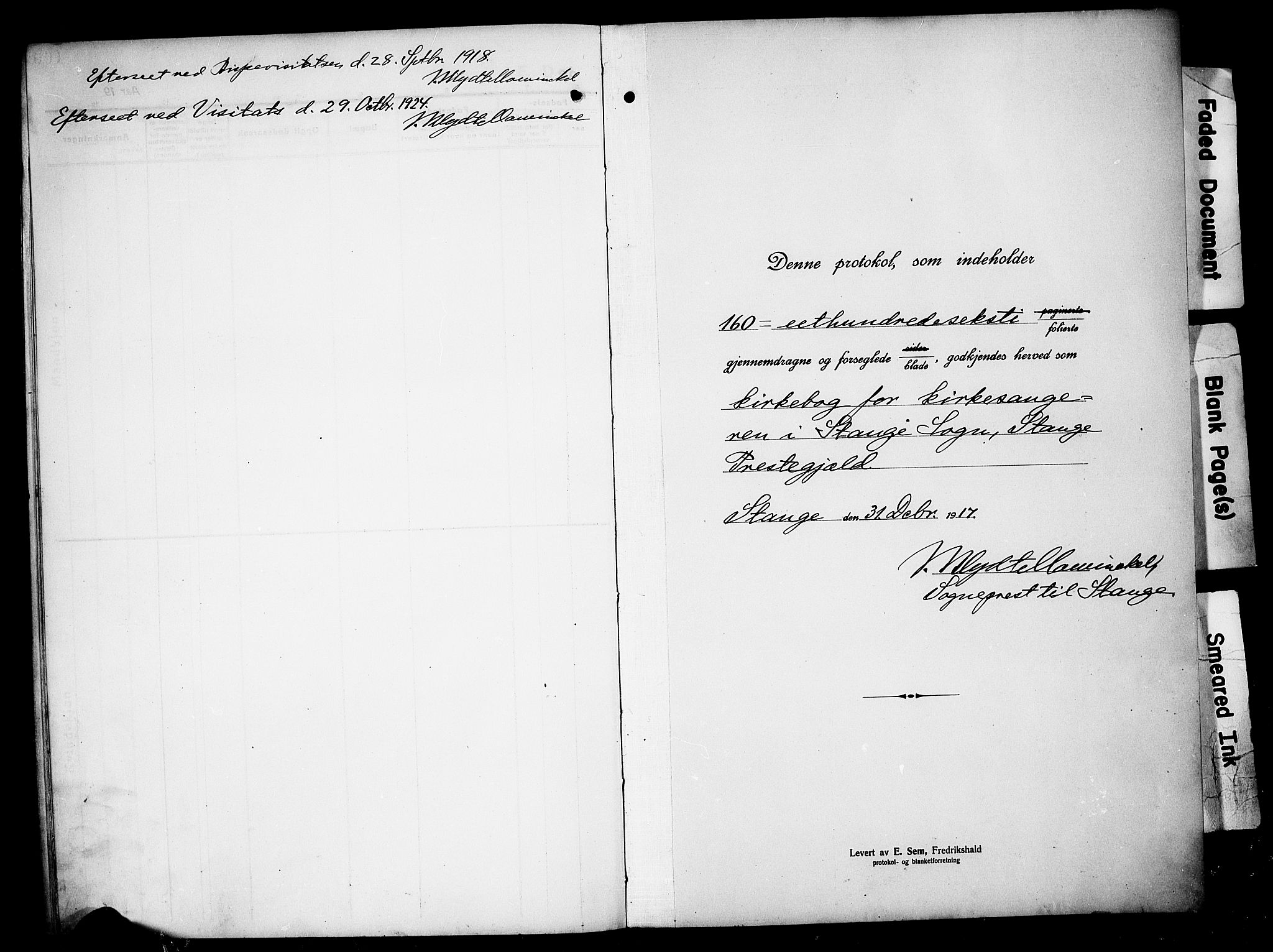 Stange prestekontor, AV/SAH-PREST-002/L/L0016: Klokkerbok nr. 16, 1918-1928