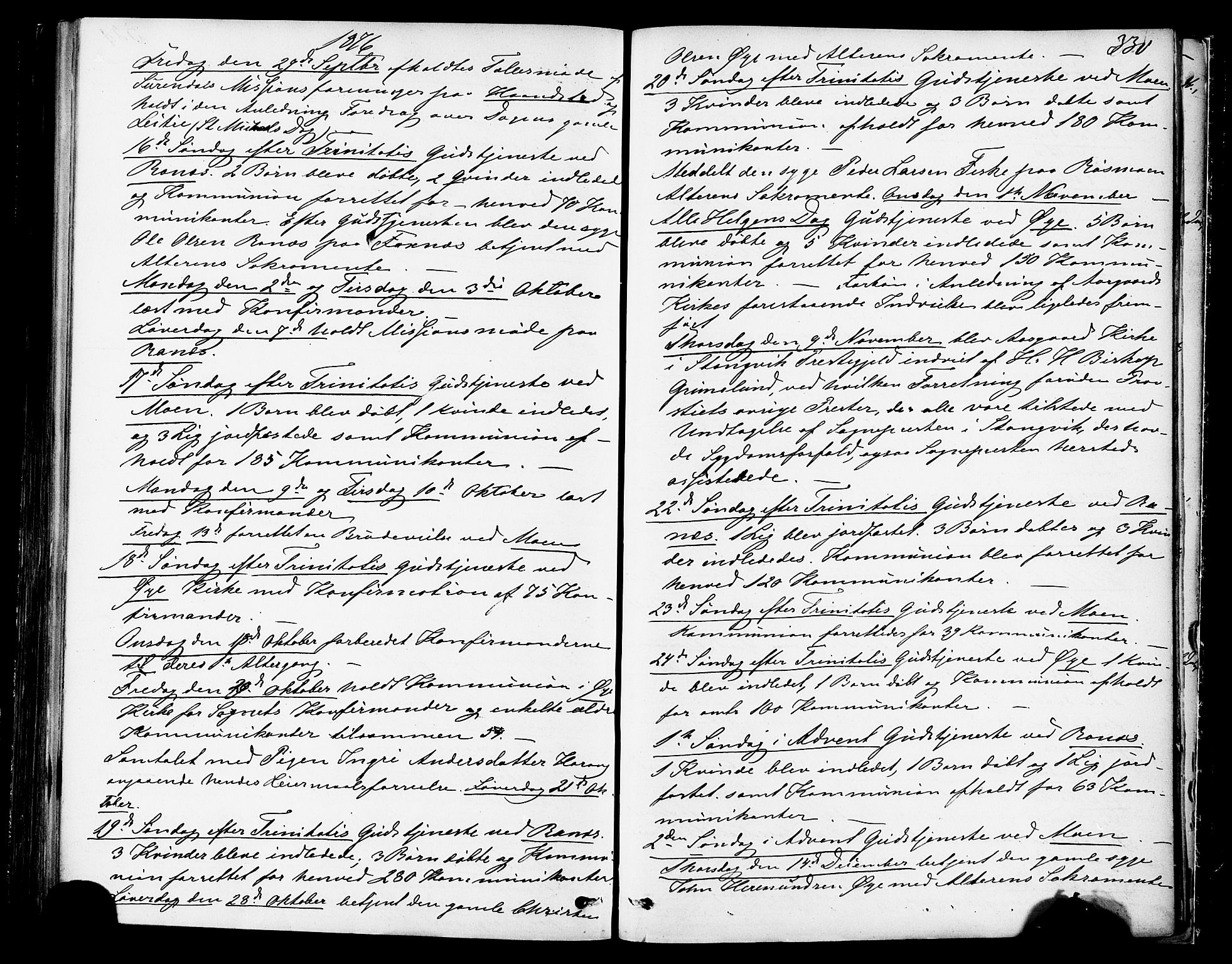 Ministerialprotokoller, klokkerbøker og fødselsregistre - Møre og Romsdal, AV/SAT-A-1454/595/L1046: Ministerialbok nr. 595A08, 1874-1884, s. 330
