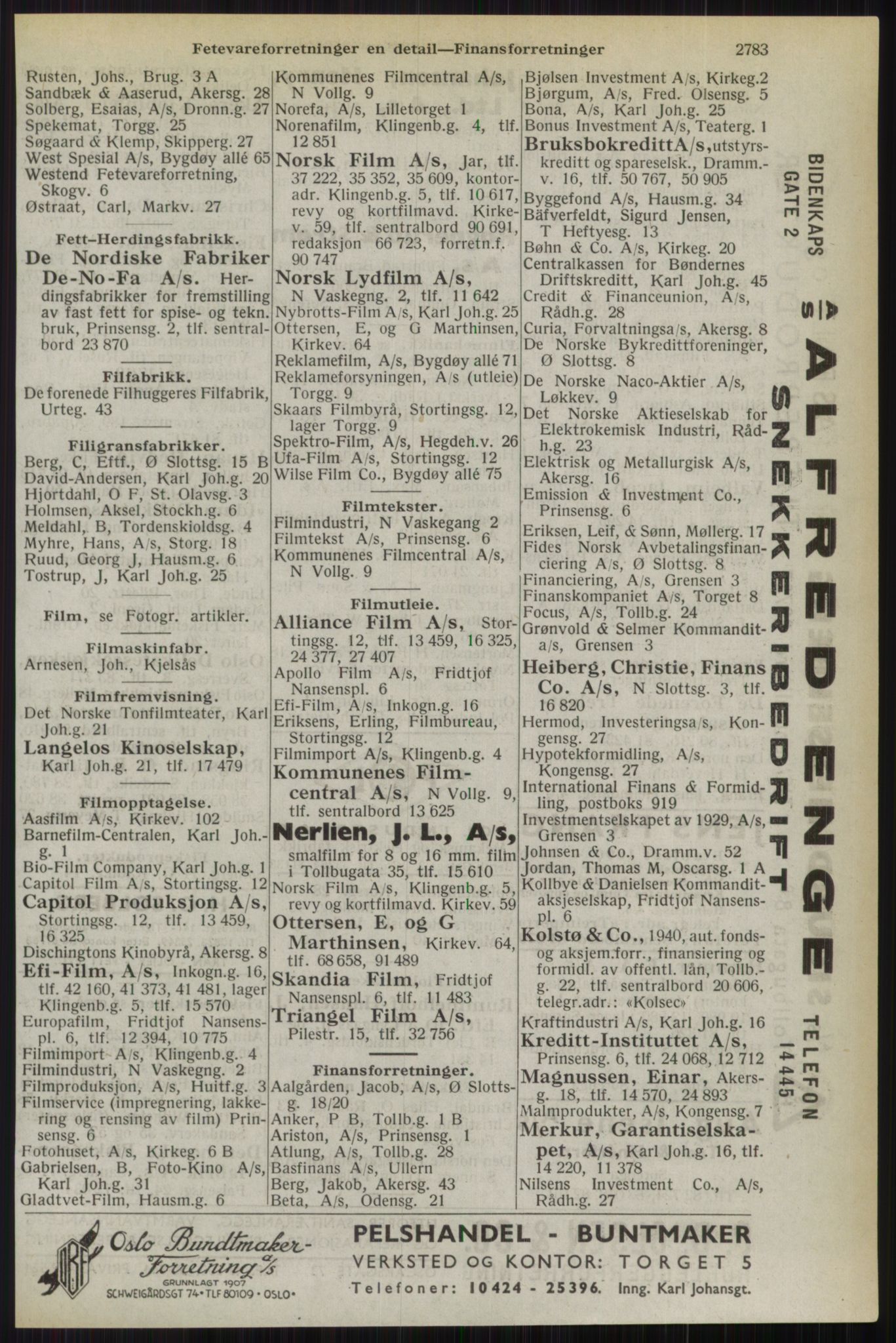 Kristiania/Oslo adressebok, PUBL/-, 1944, s. 2783