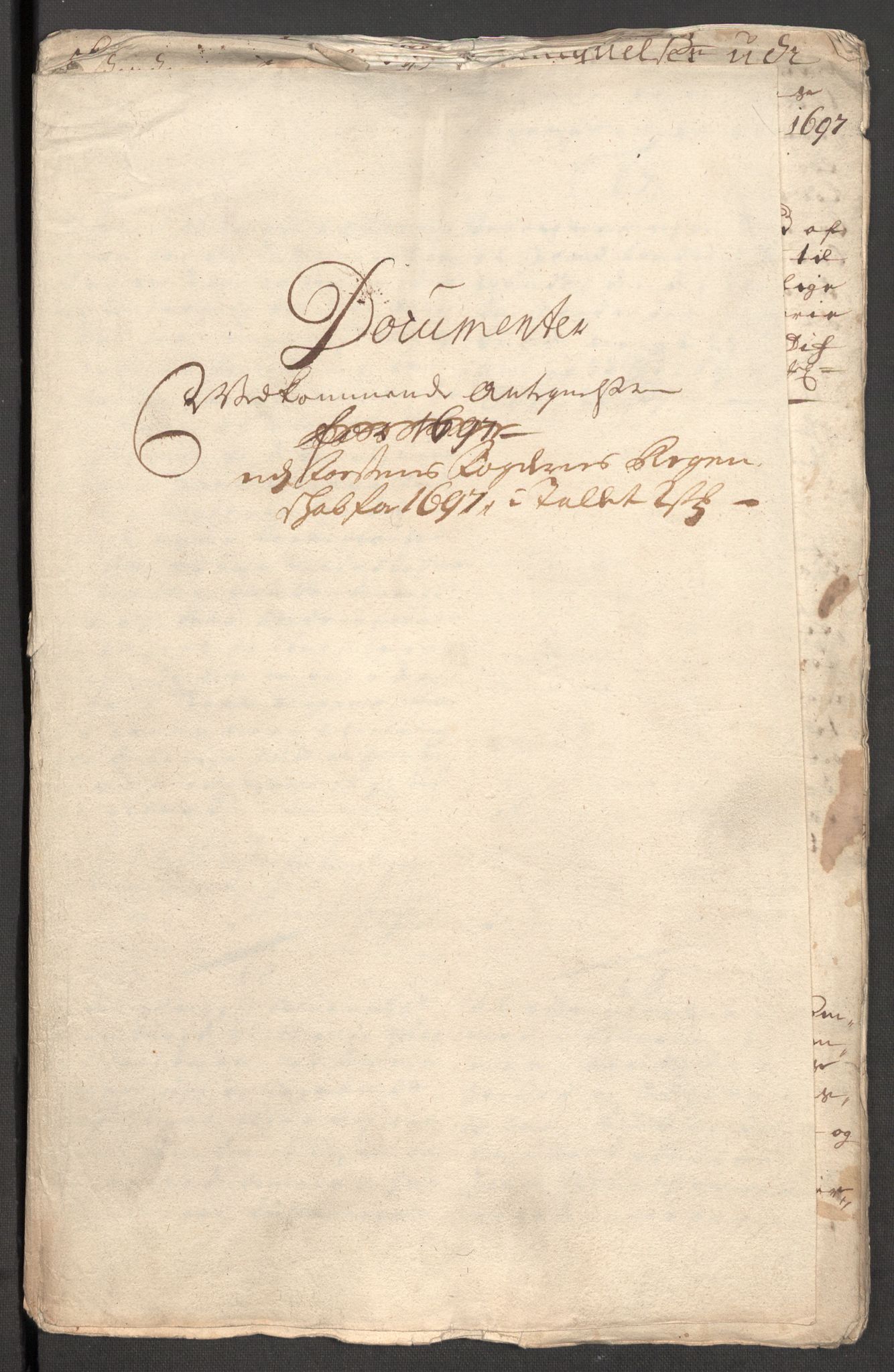Rentekammeret inntil 1814, Reviderte regnskaper, Fogderegnskap, RA/EA-4092/R57/L3852: Fogderegnskap Fosen, 1697, s. 192